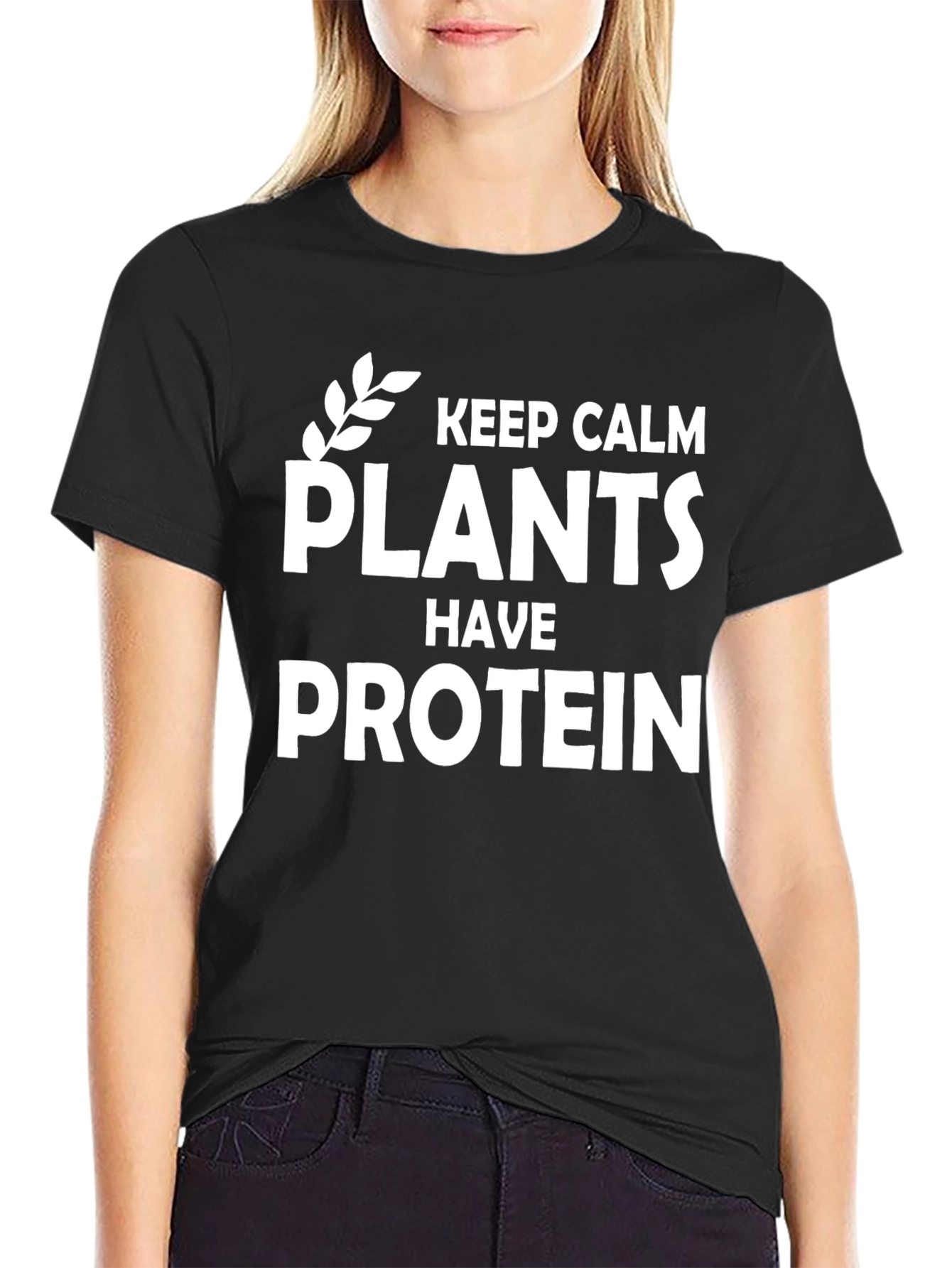 Vegan Protein T-Shirt - Keep Calm Plants Have Protein