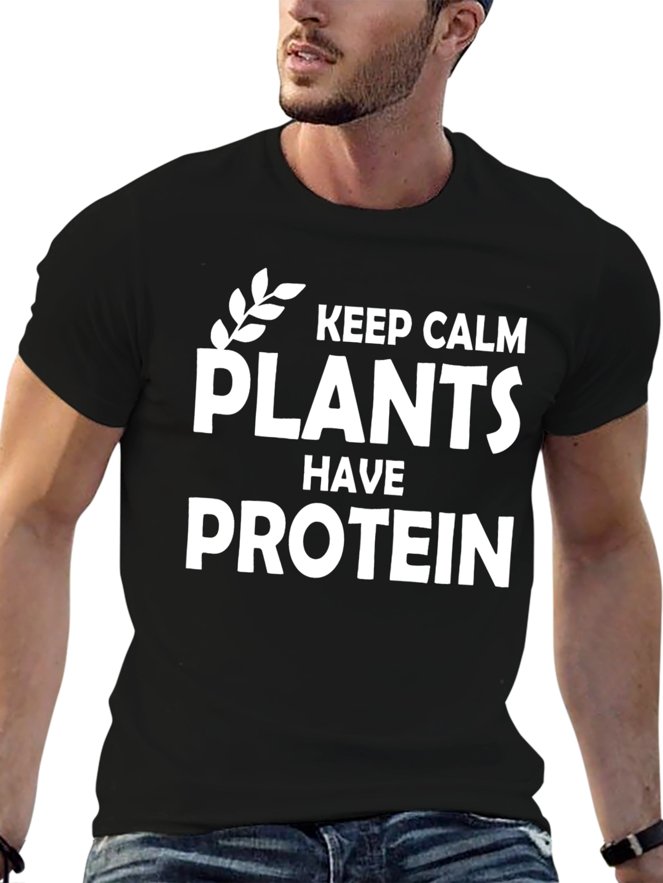 Vegan Protein T-Shirt - Keep Calm Plants Have Protein