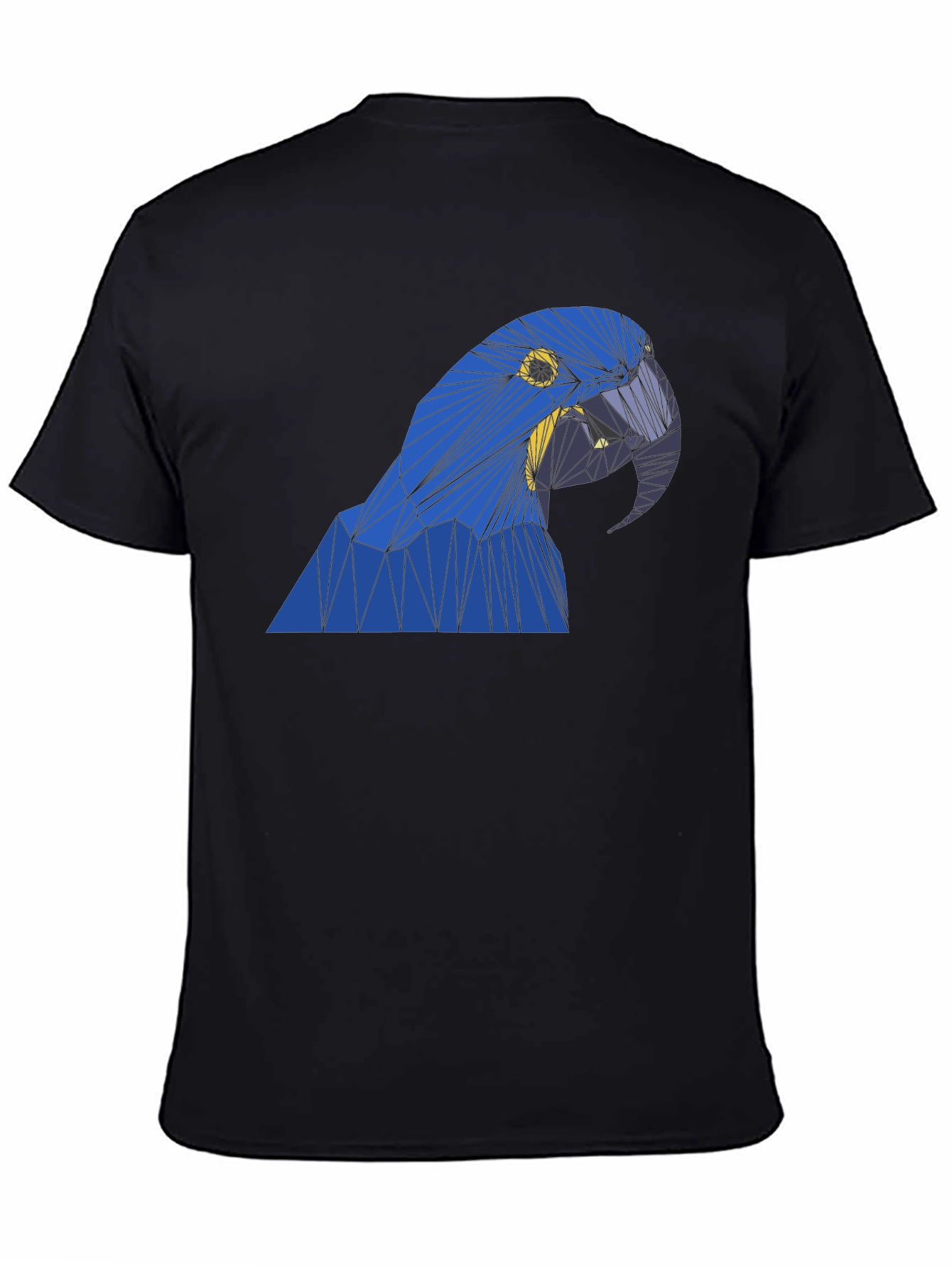 Geometric Parrot Graphic Tee - Modern Bird Design