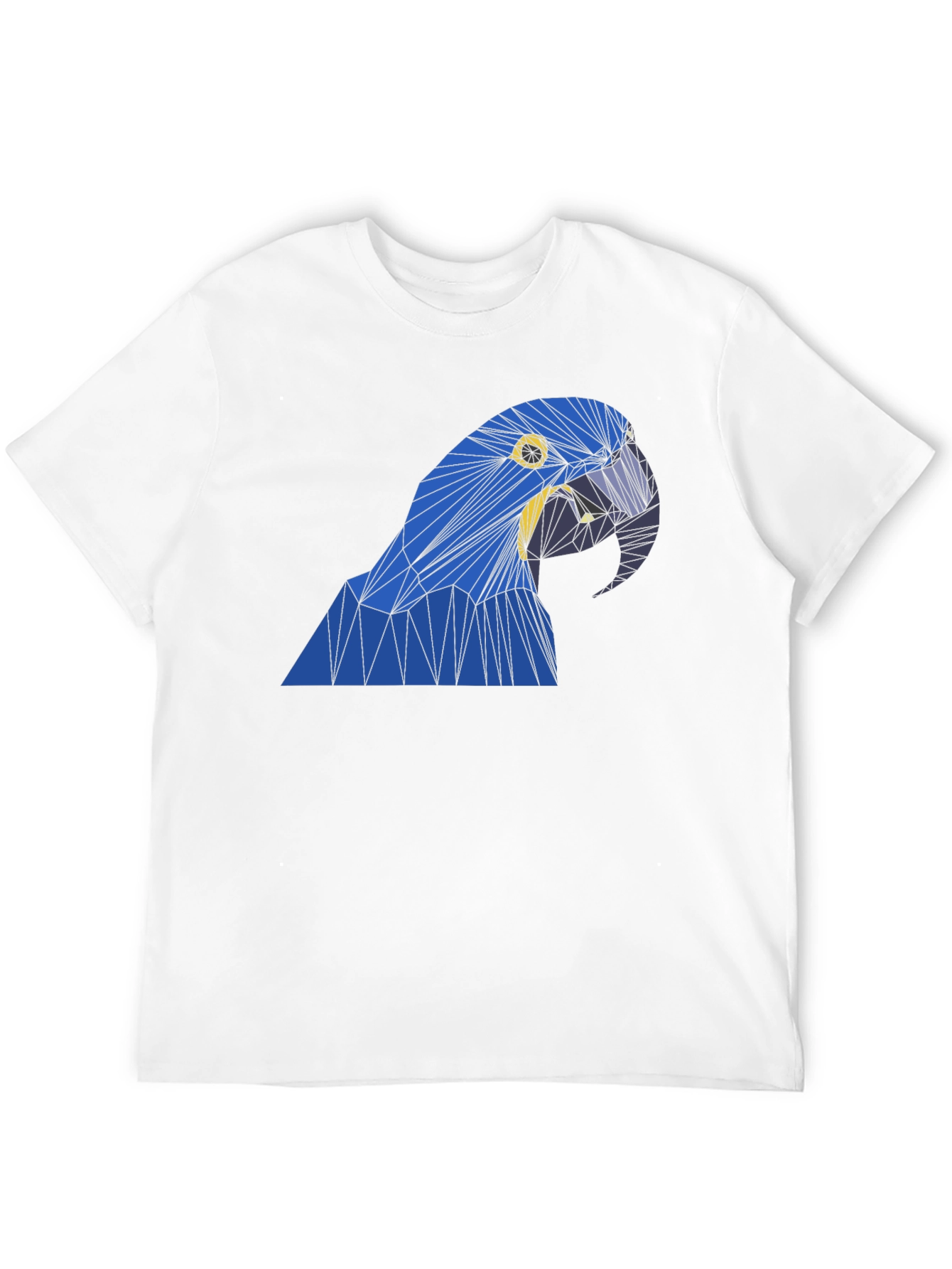 Geometric Parrot Graphic Tee - Modern Bird Design