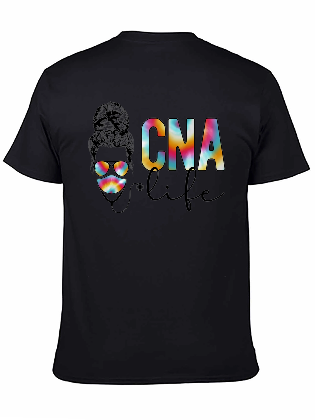 CNA Life T-Shirt - Messy Bun Nurse Tee