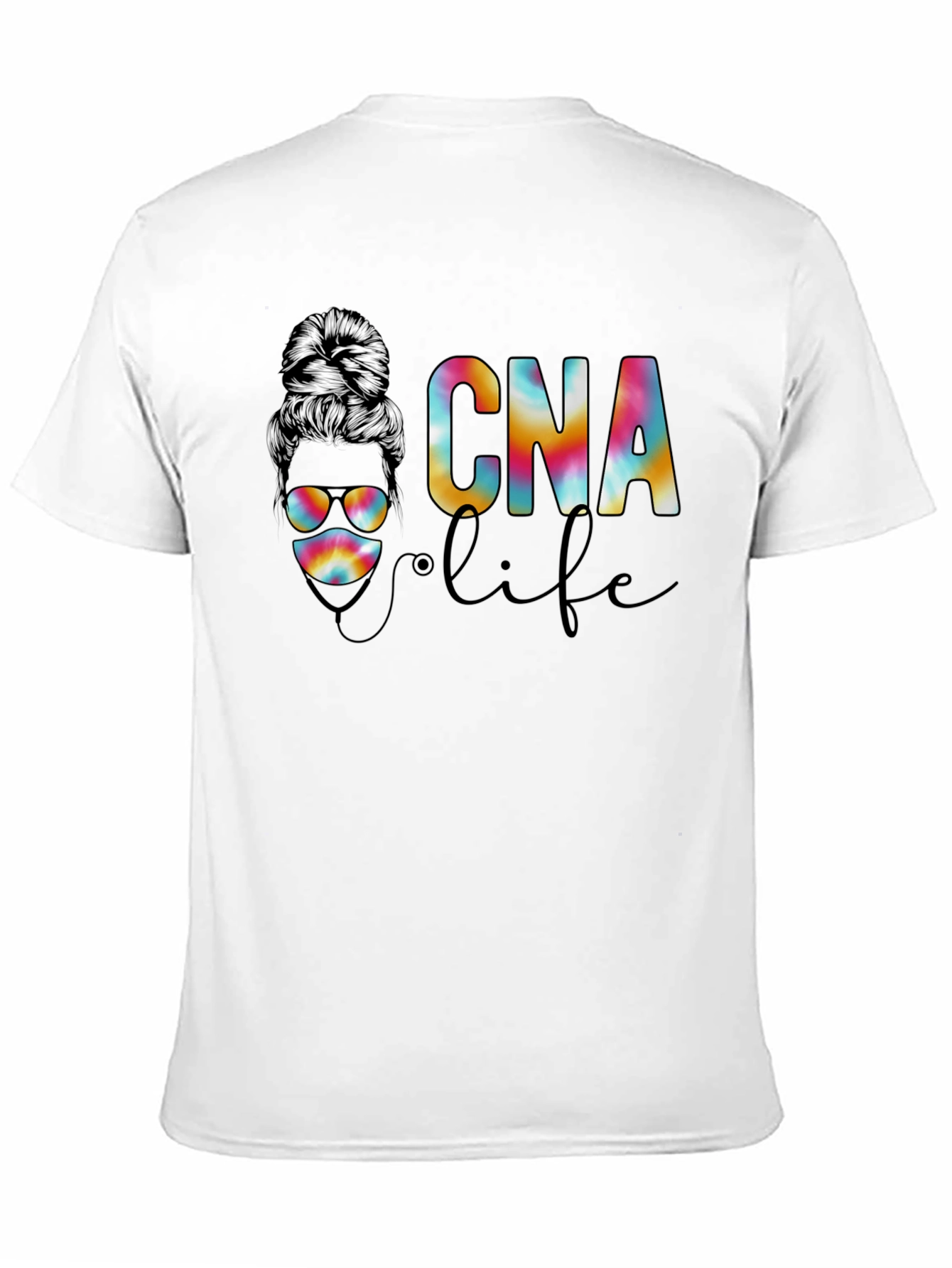 CNA Life T-Shirt - Messy Bun Nurse Tee