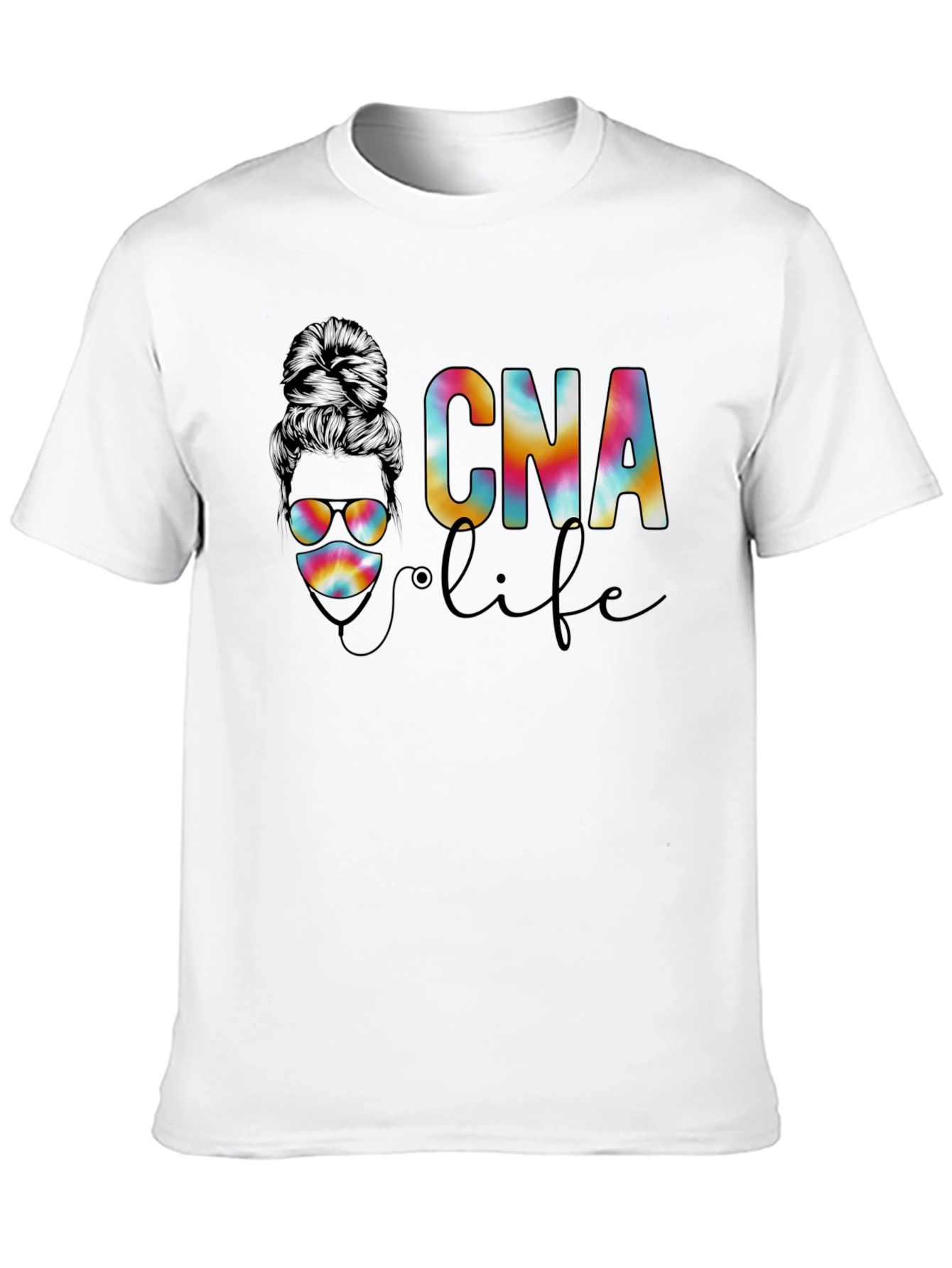 CNA Life T-Shirt - Messy Bun Nurse Tee