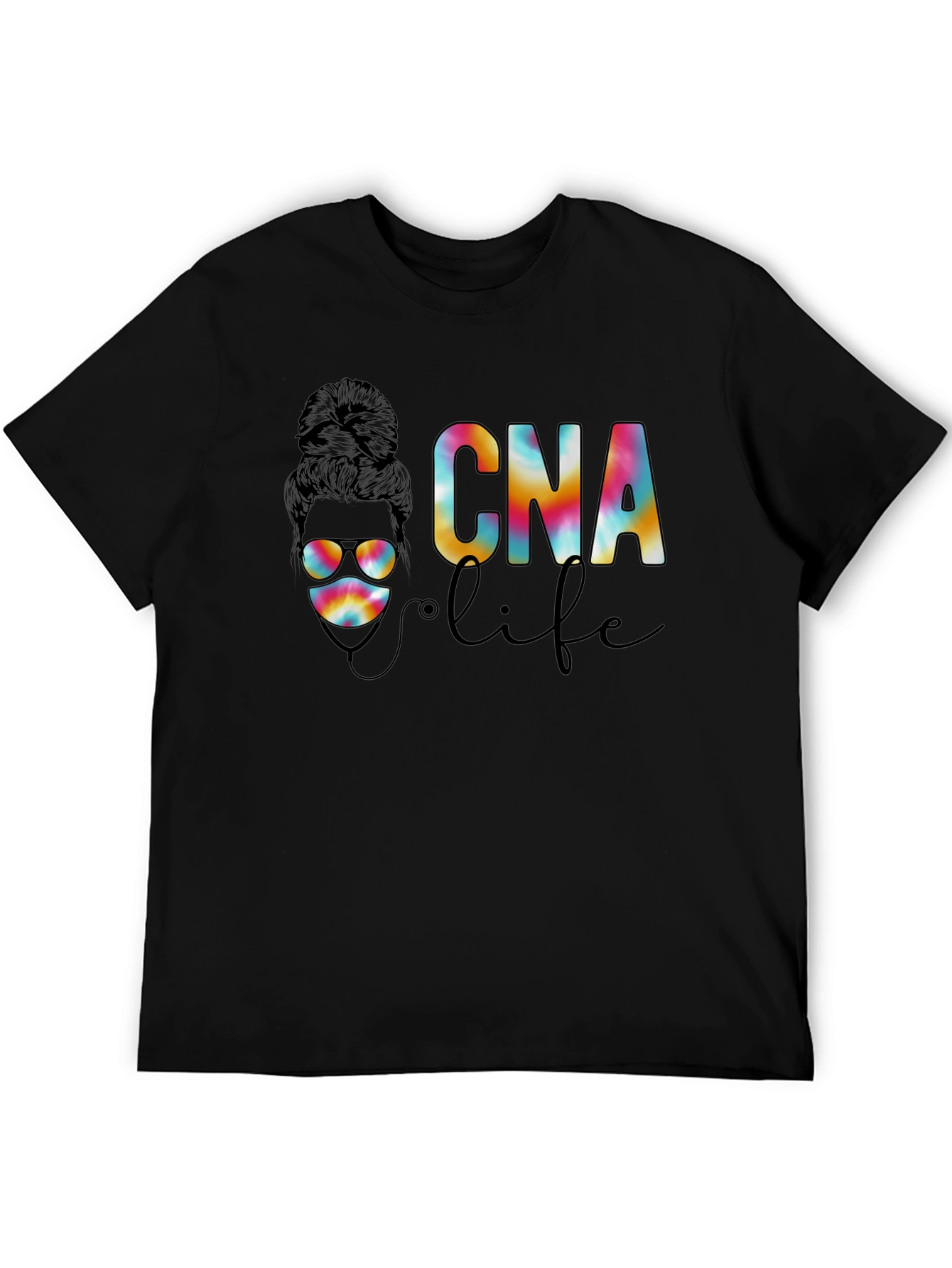CNA Life T-Shirt - Messy Bun Nurse Tee