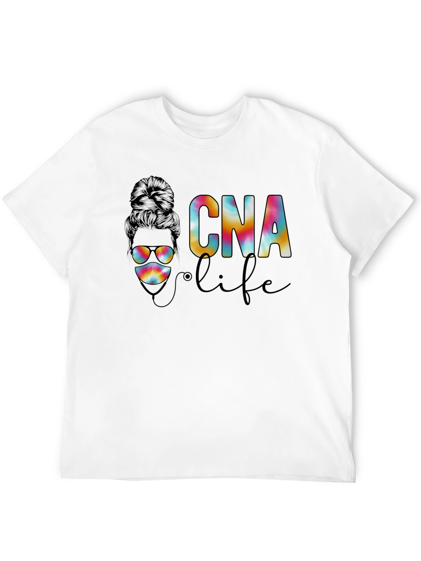 CNA Life T-Shirt - Messy Bun Nurse Tee