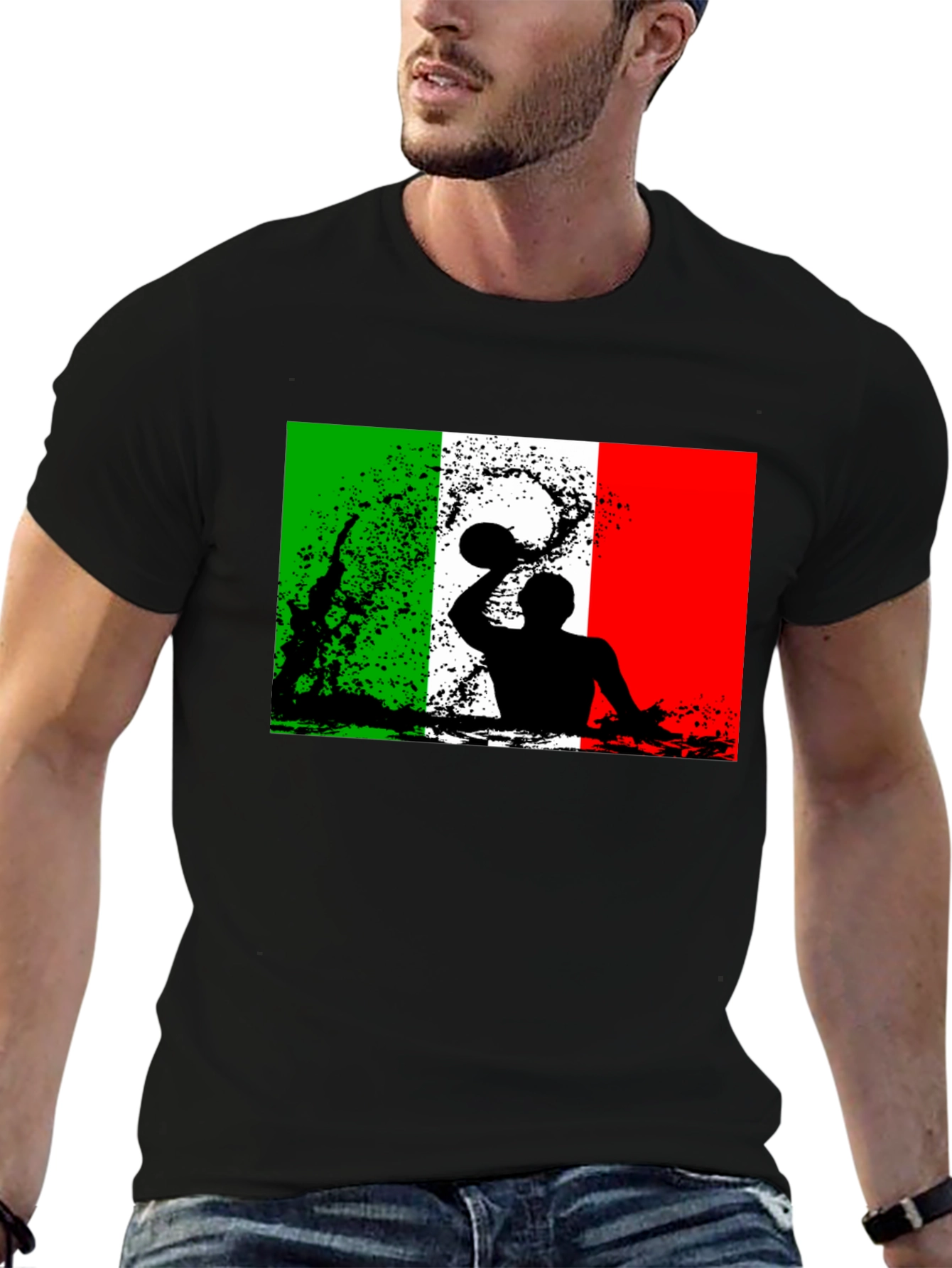 Italy Water Polo T-Shirt - Italian Flag Design