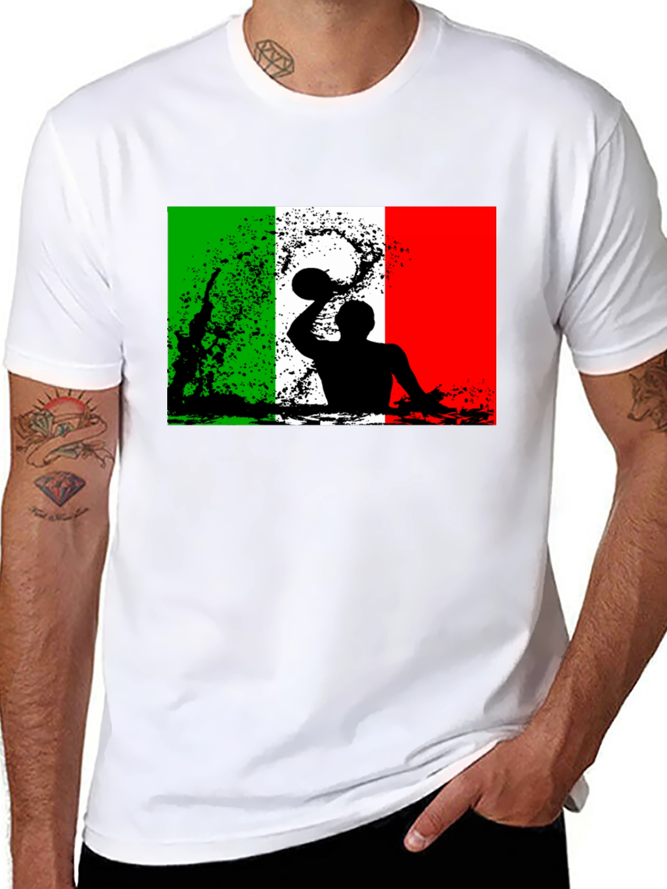 Italy Water Polo T-Shirt - Italian Flag Design