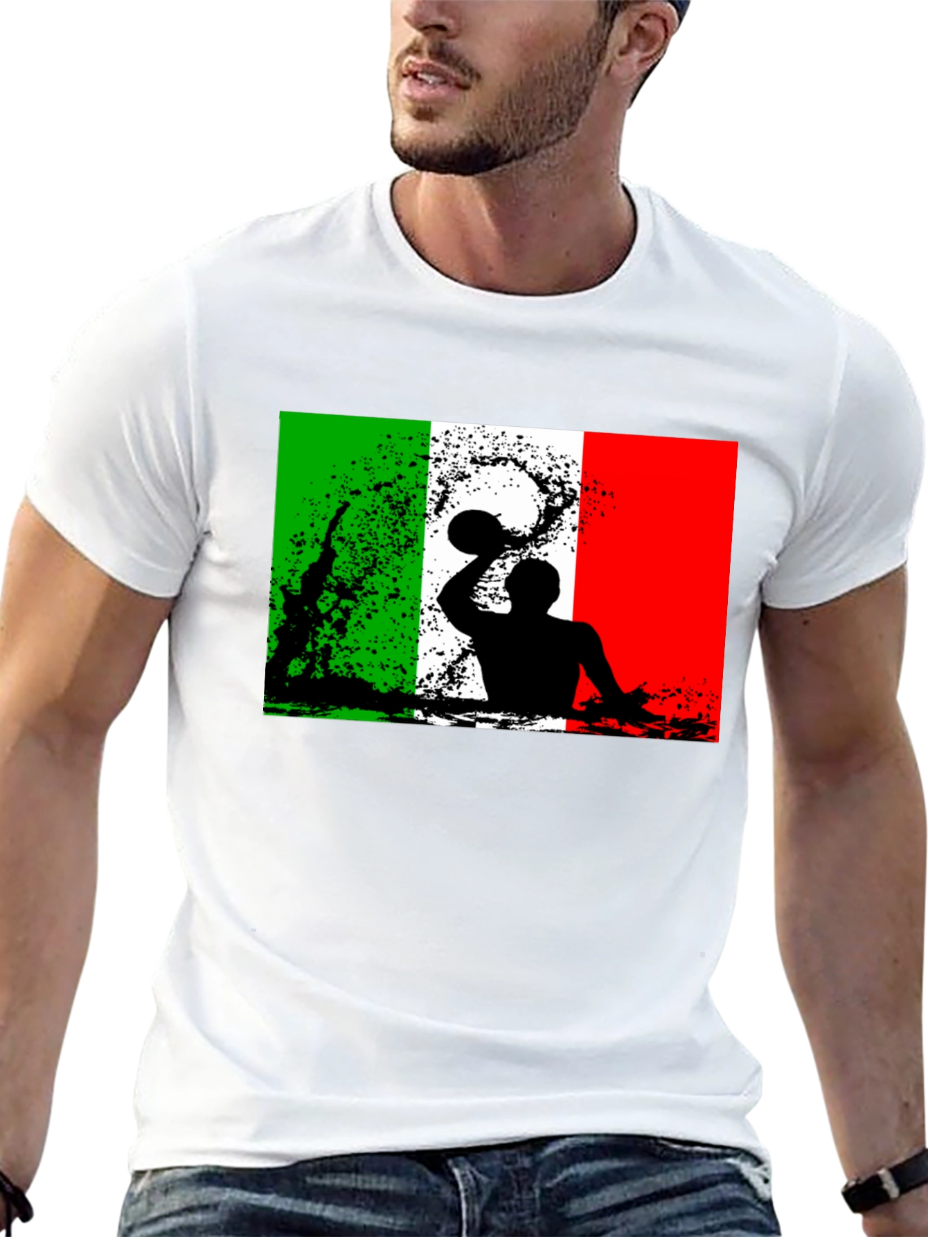 Italy Water Polo T-Shirt - Italian Flag Design