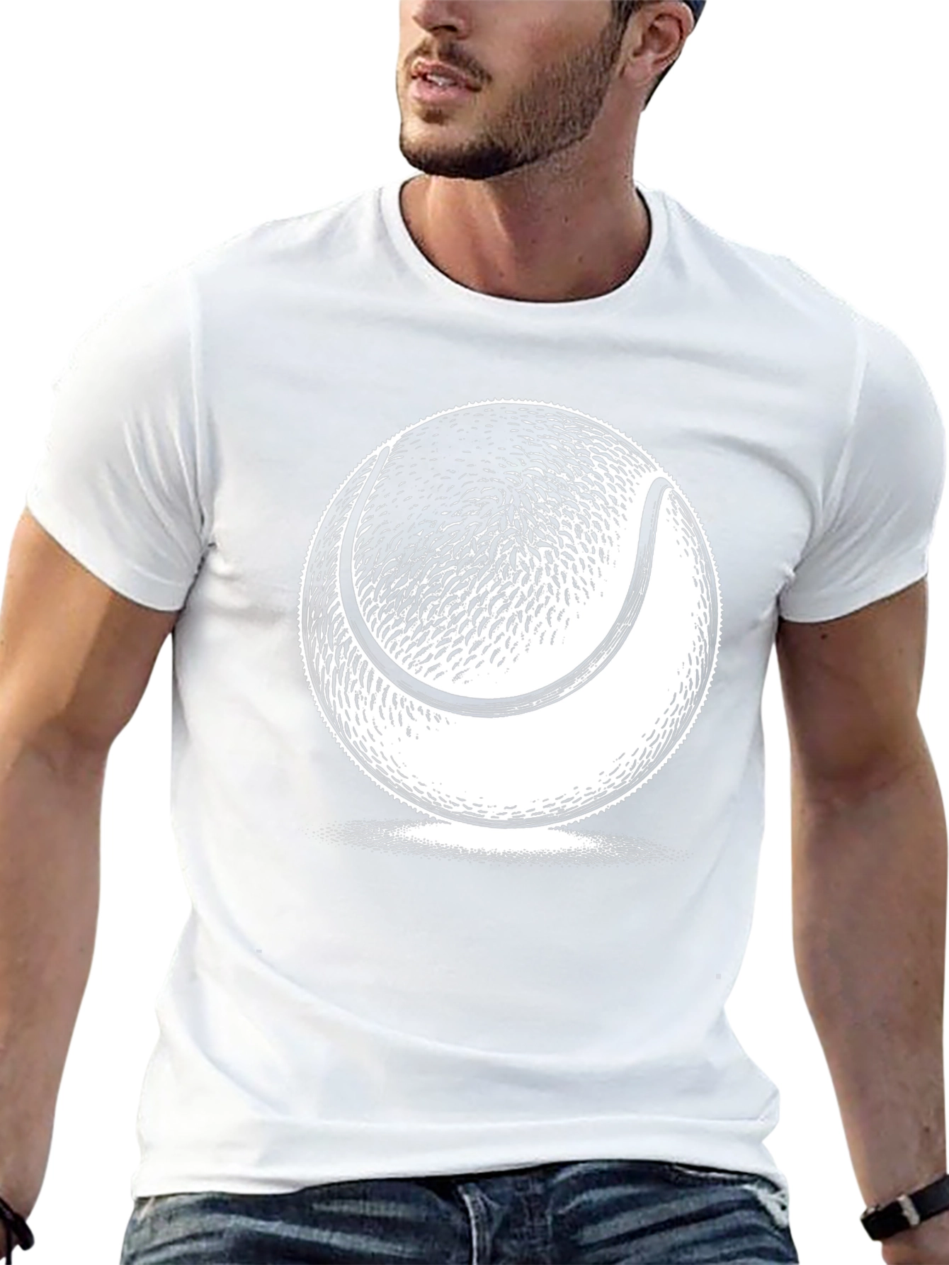 Tennis Ball Graphic Black T-Shirt