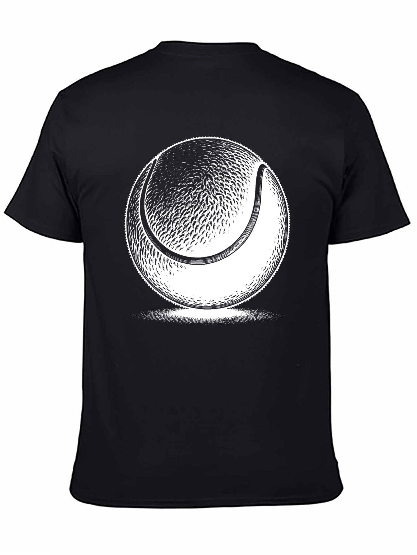 Tennis Ball Graphic Black T-Shirt