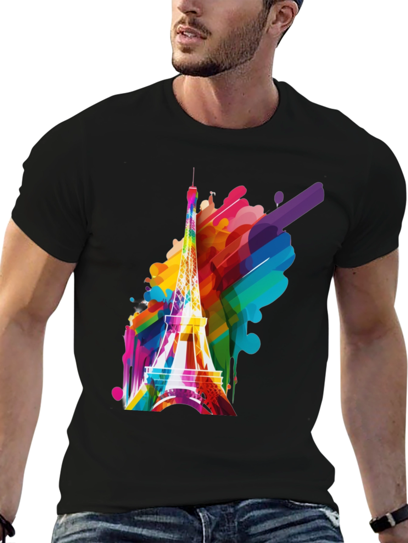 Paris Rainbow Eiffel Tower T-Shirt
