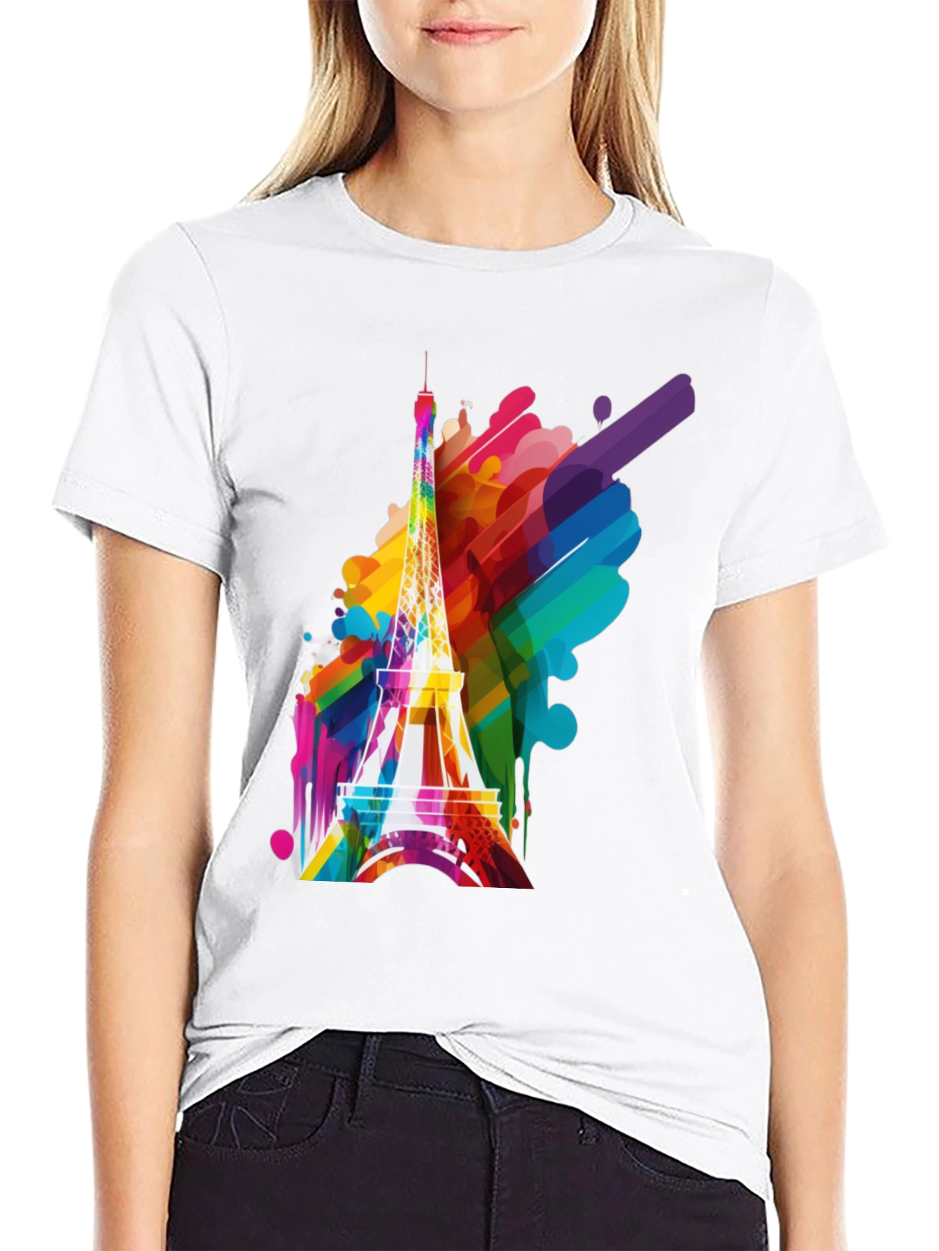 Paris Rainbow Eiffel Tower T-Shirt