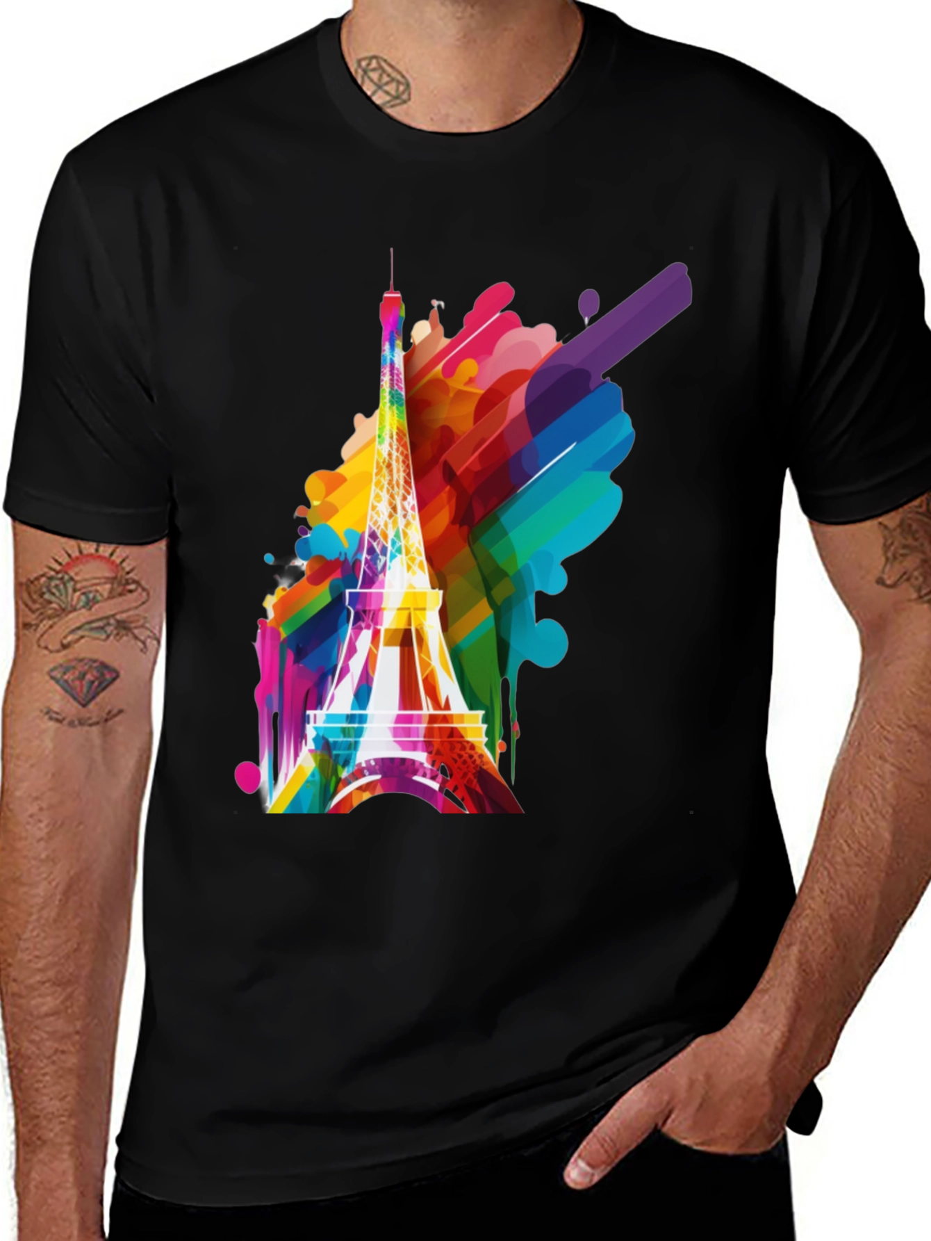 Paris Rainbow Eiffel Tower T-Shirt