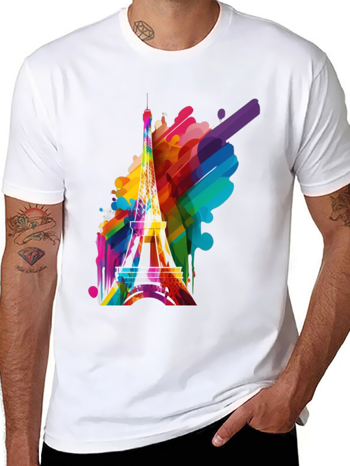 Paris Rainbow Eiffel Tower T-Shirt