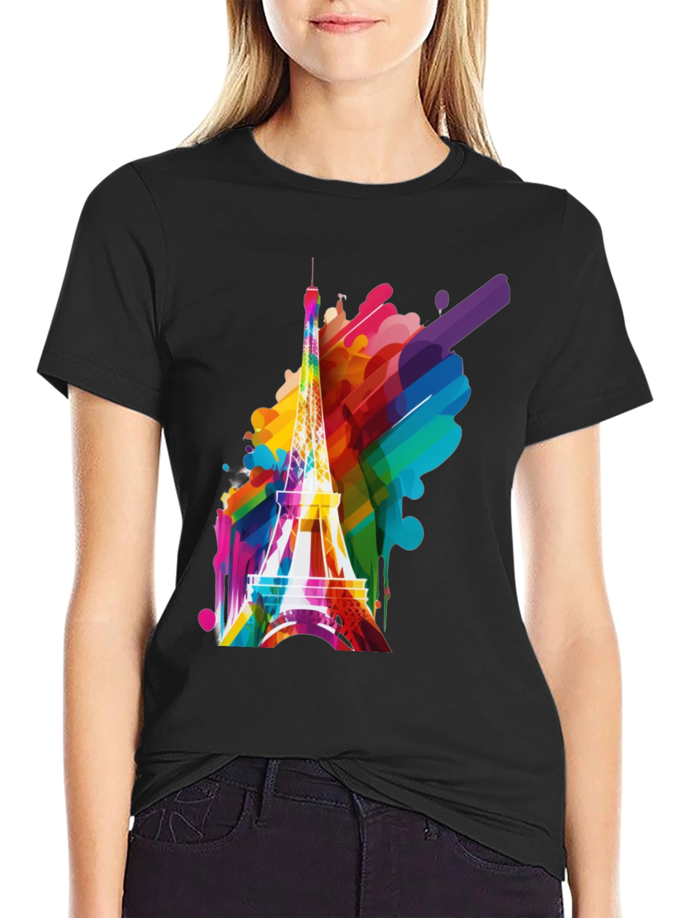 Paris Rainbow Eiffel Tower T-Shirt