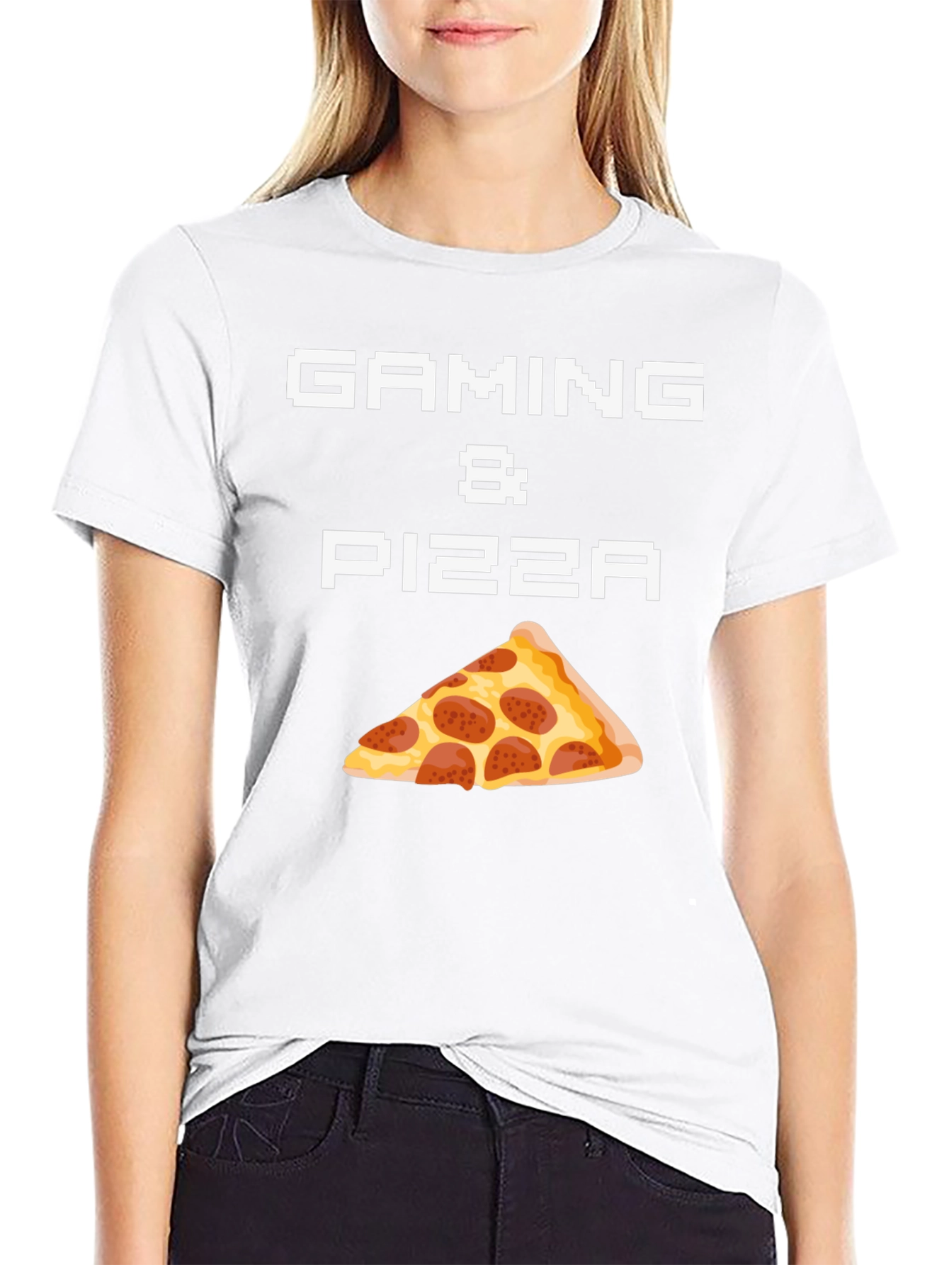 Gaming & Pizza Graphic T-Shirt - Gamer Foodie Tee