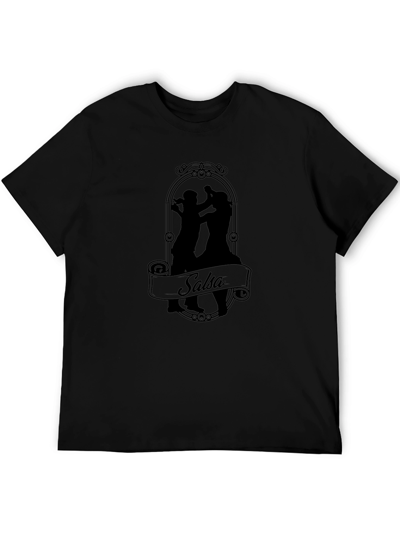 Salsa Dance Silhouette T-Shirt - Black