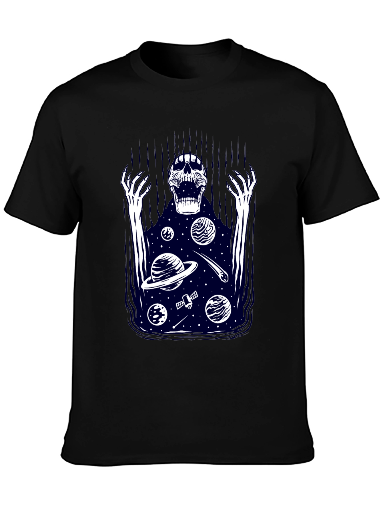 Cosmic Skeleton Graphic T-Shirt