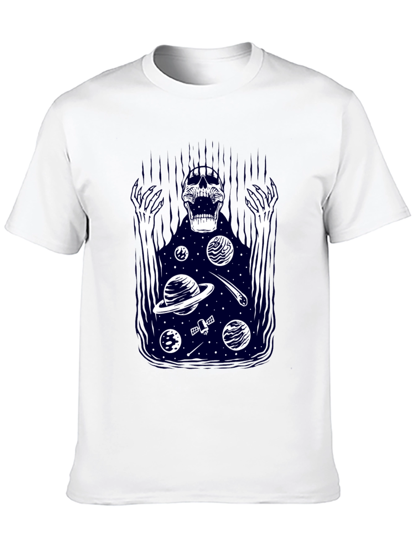 Cosmic Skeleton Graphic T-Shirt