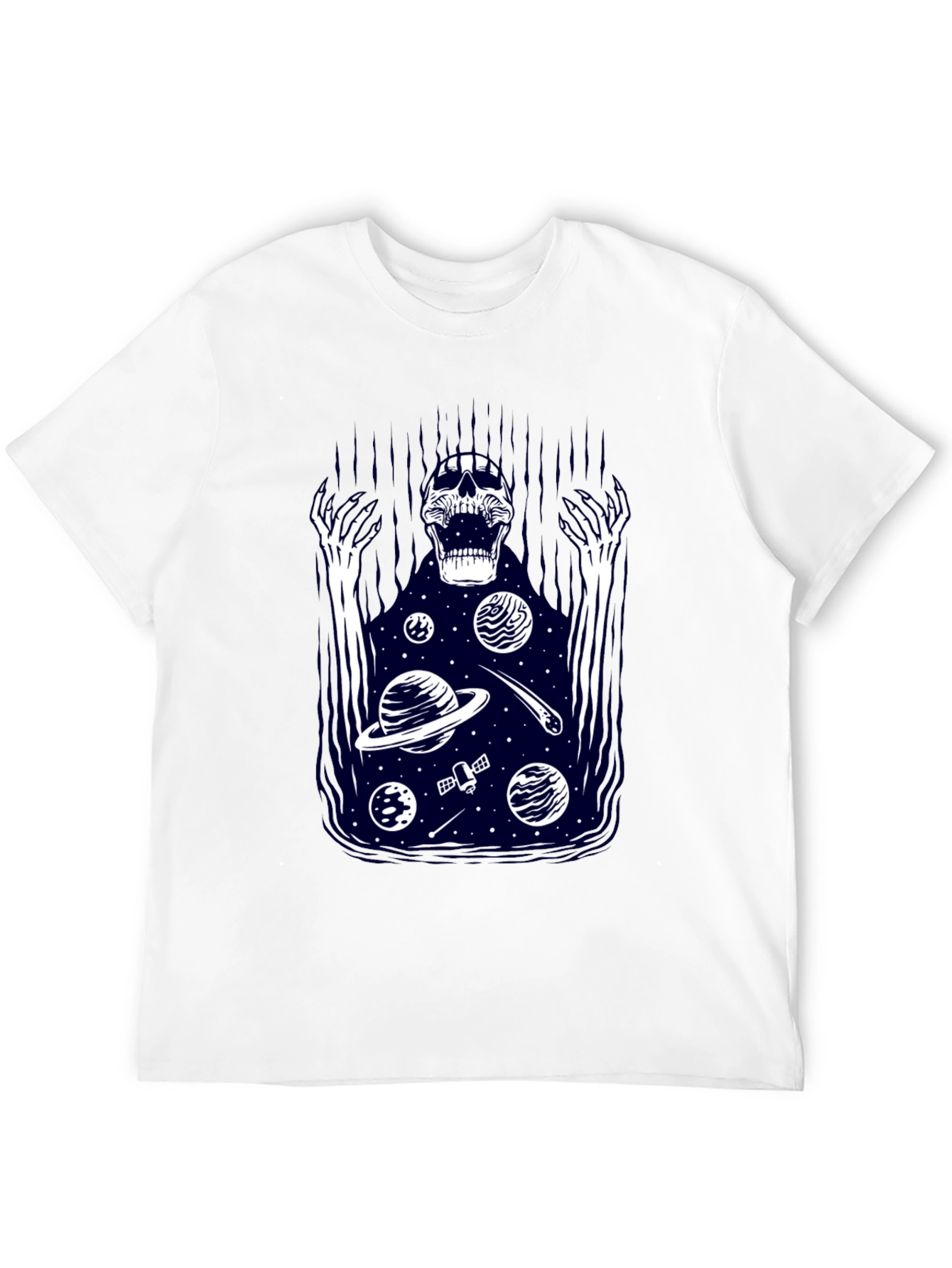 Cosmic Skeleton Graphic T-Shirt