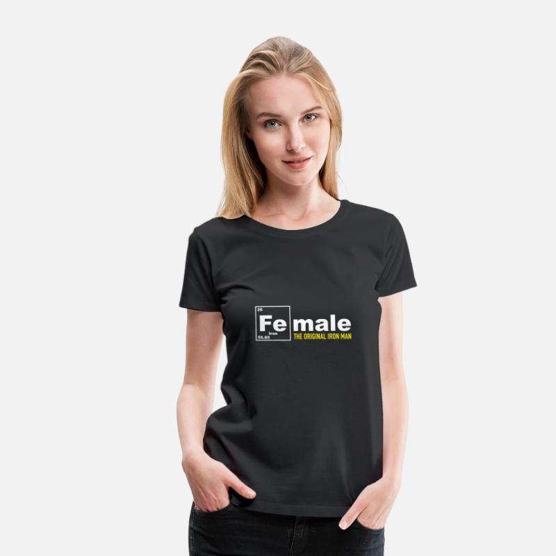 Female The Original Iron Man Funny Periodic Table