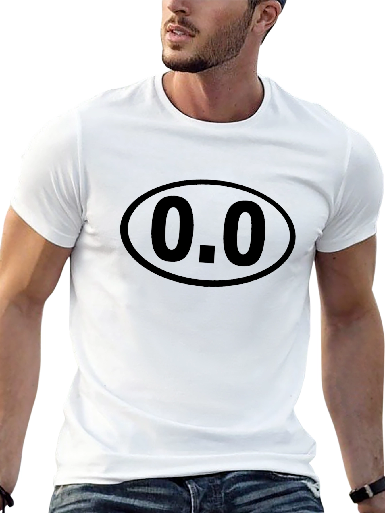 Black Graphic Tee - Oval 0.0 Design