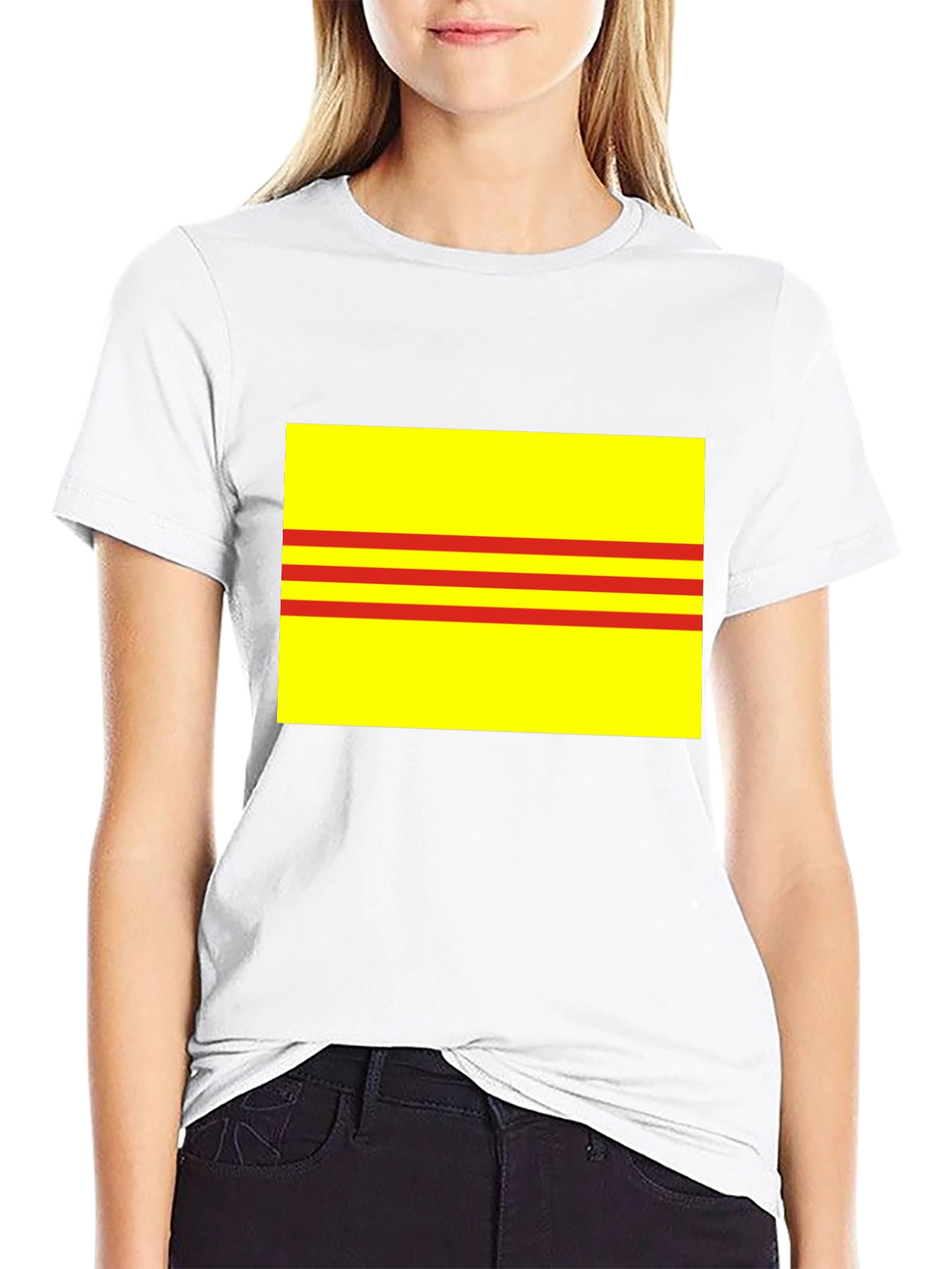 Yellow and Red Striped T-Shirt