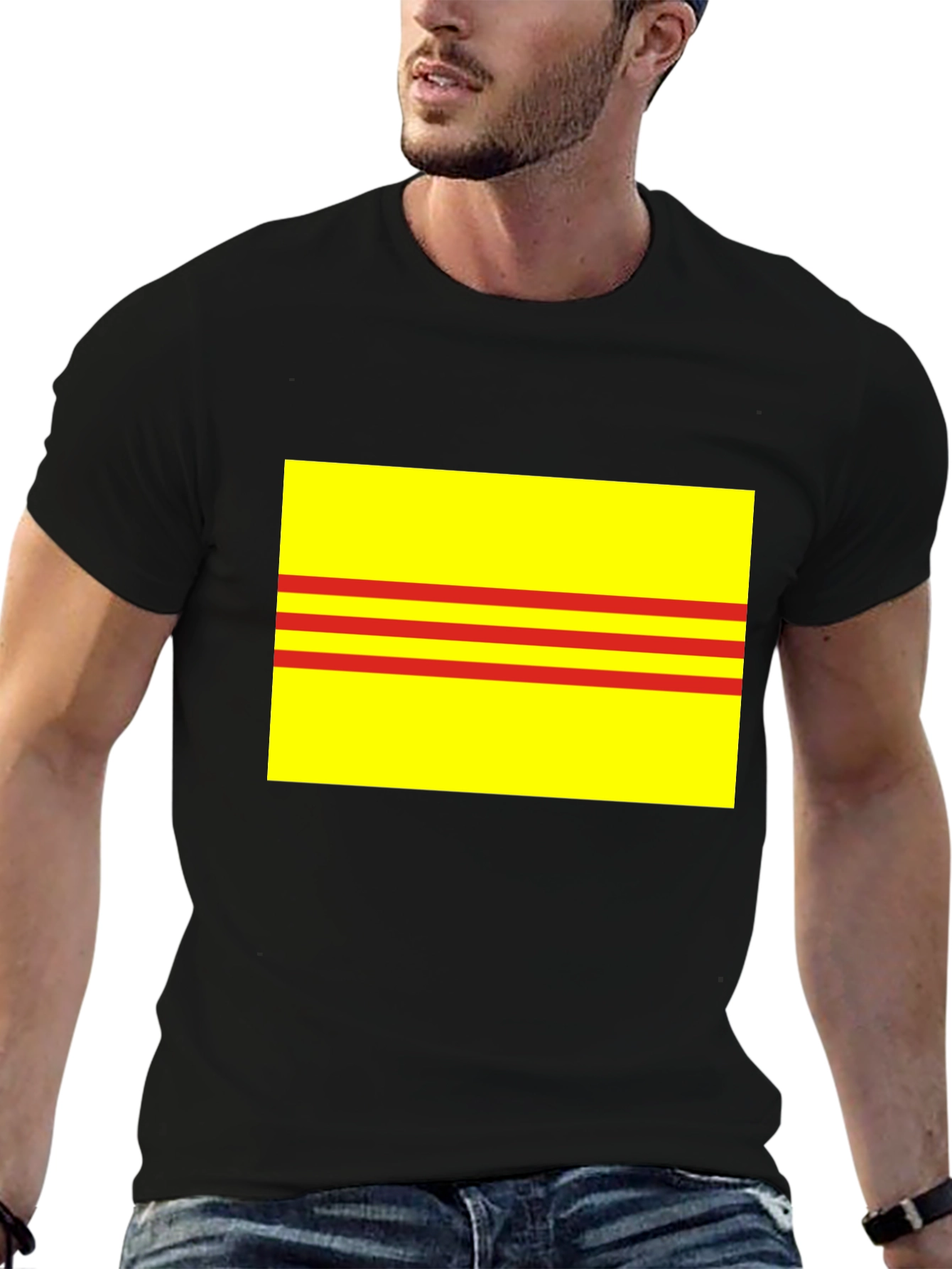 Yellow and Red Striped T-Shirt