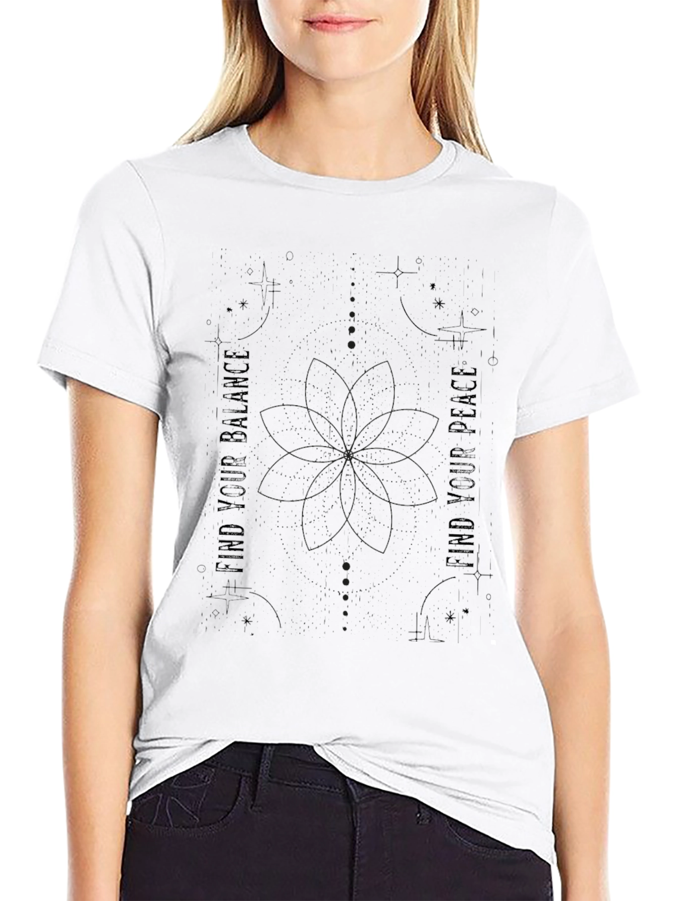 Balance & Peace Graphic Tee - Black