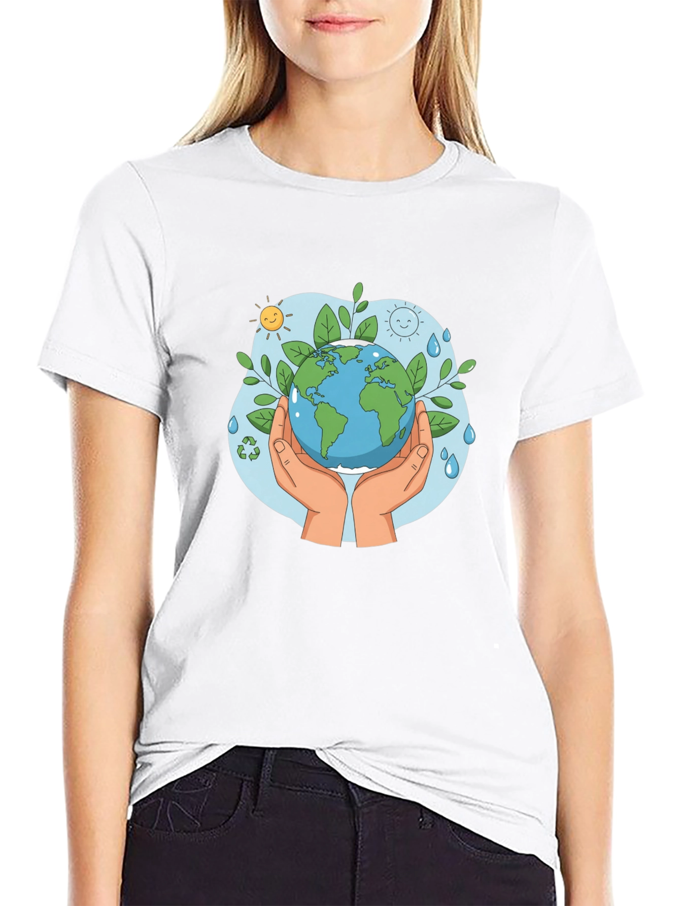 Eco-Friendly Earth Graphic T-Shirt