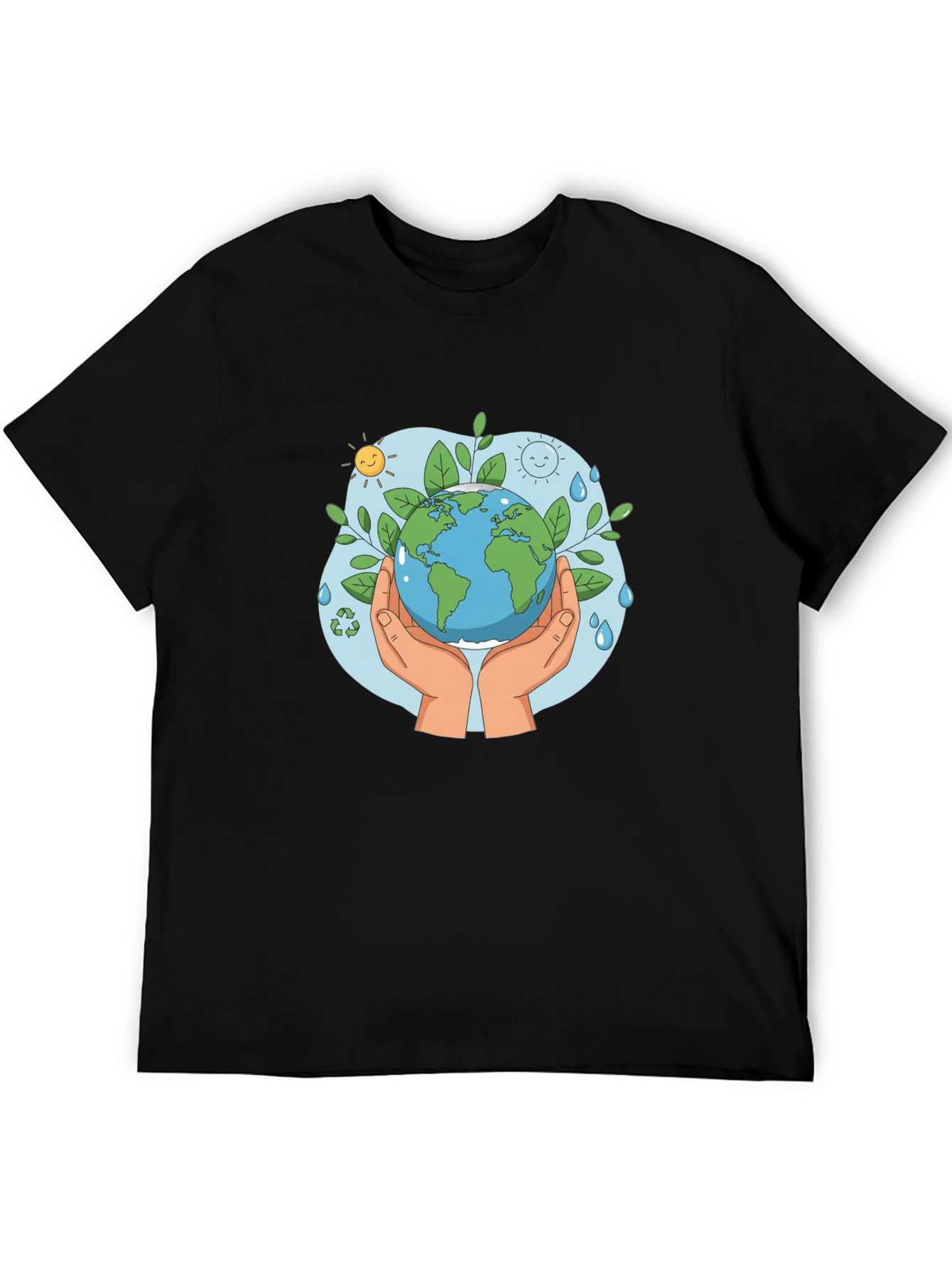Eco-Friendly Earth Graphic T-Shirt