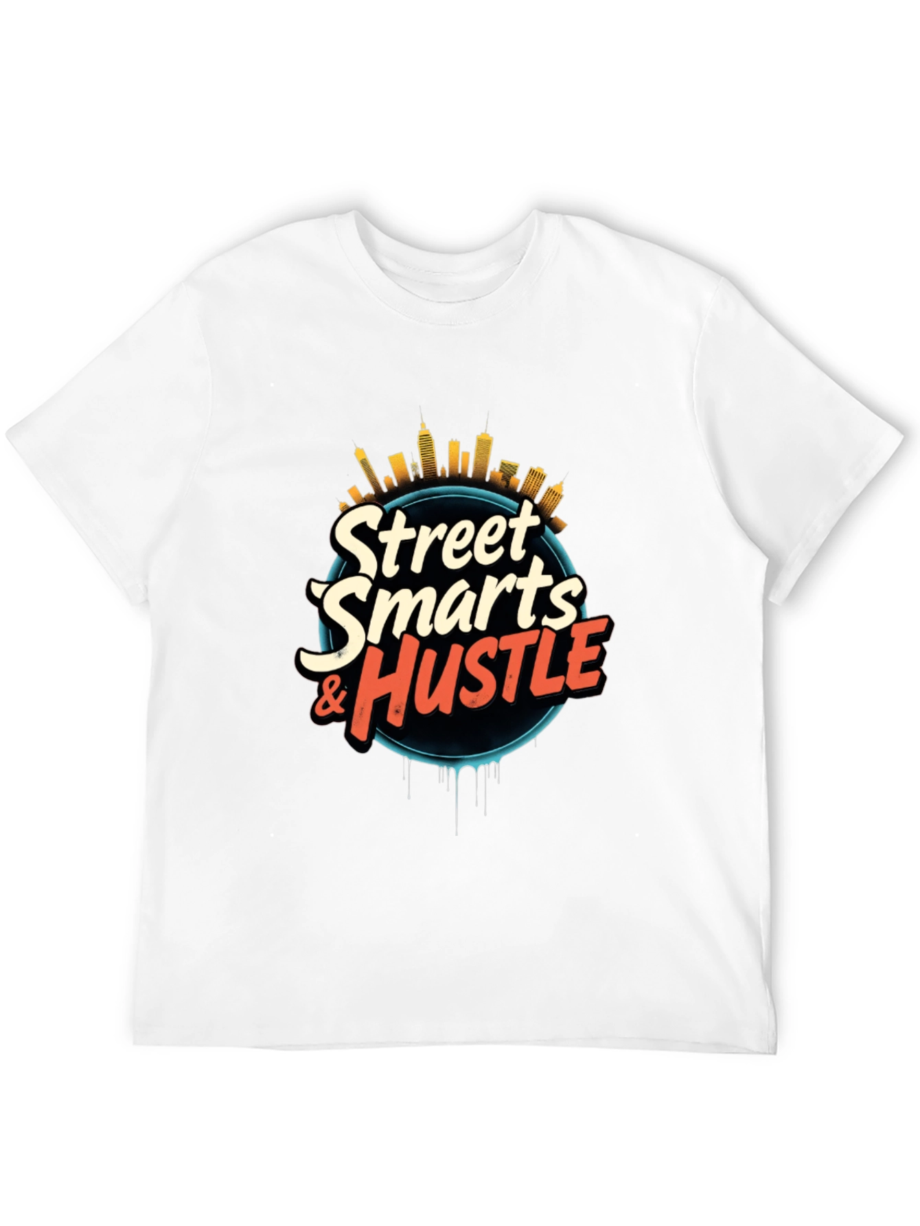 Street Smarts & Hustle Black Graphic Tee