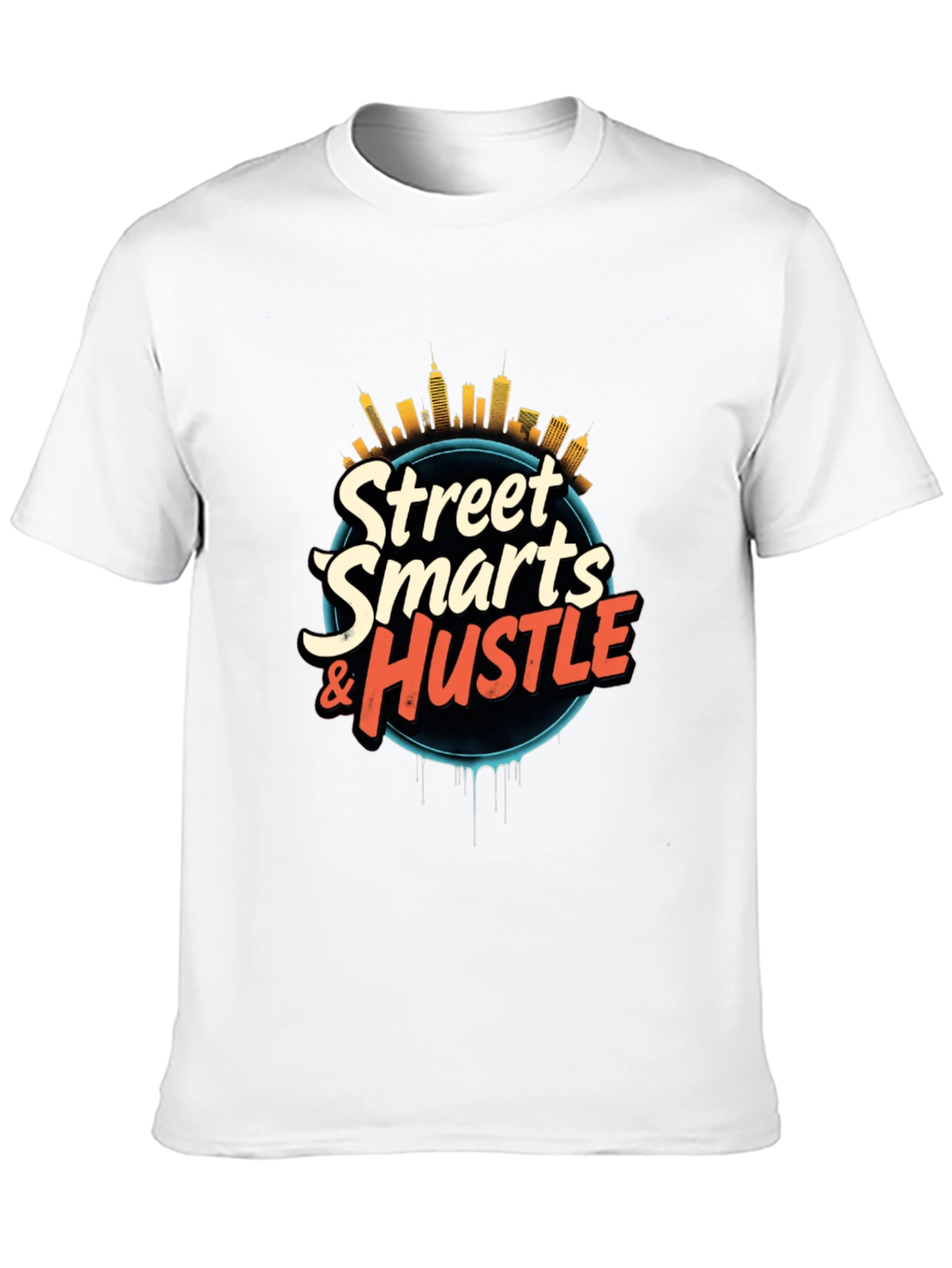 Street Smarts & Hustle Black Graphic Tee