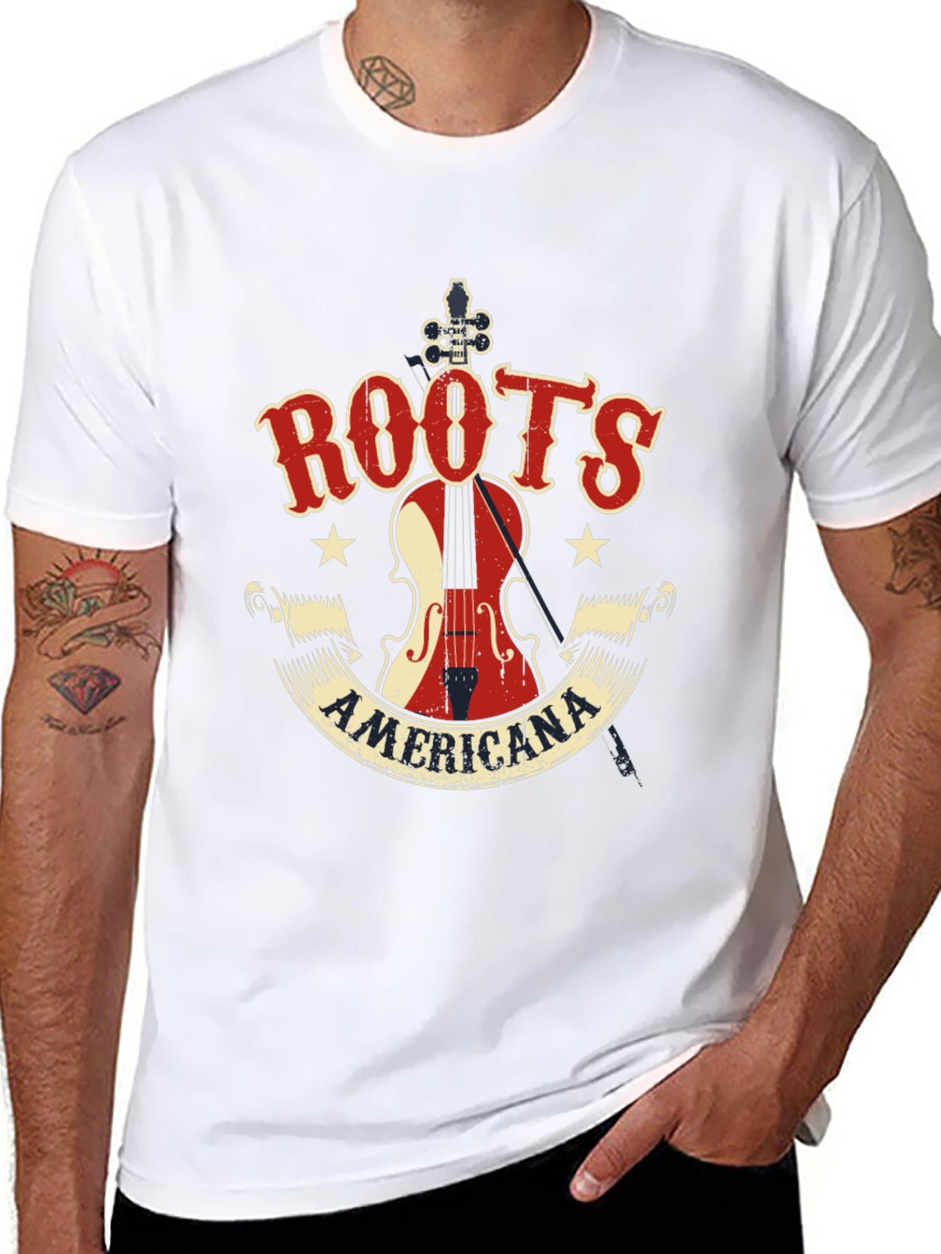 Roots Americana Graphic Tee - Black