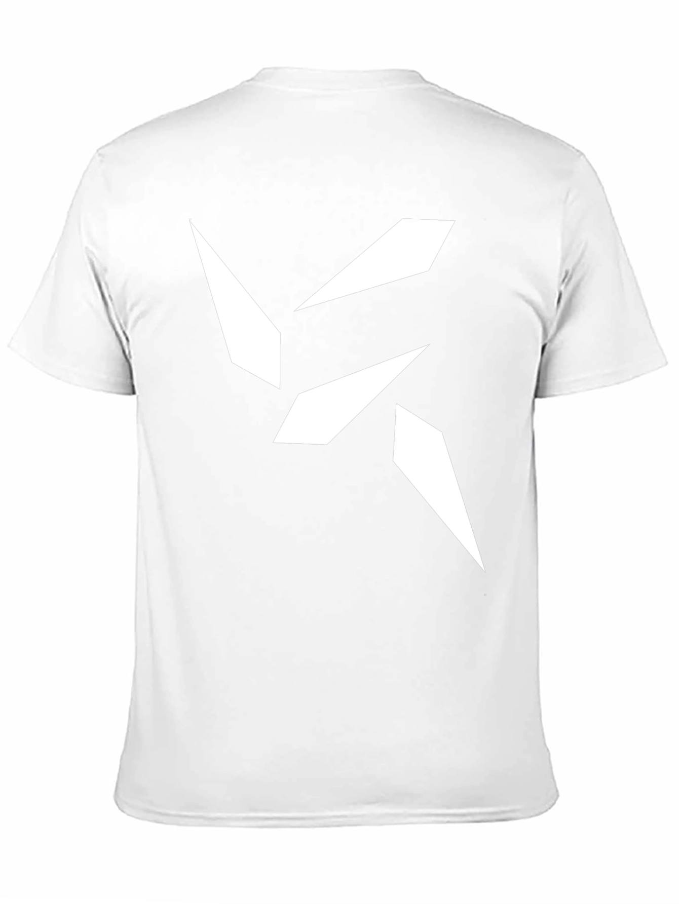 Modern Graphic Tee - Abstract White Design on Black