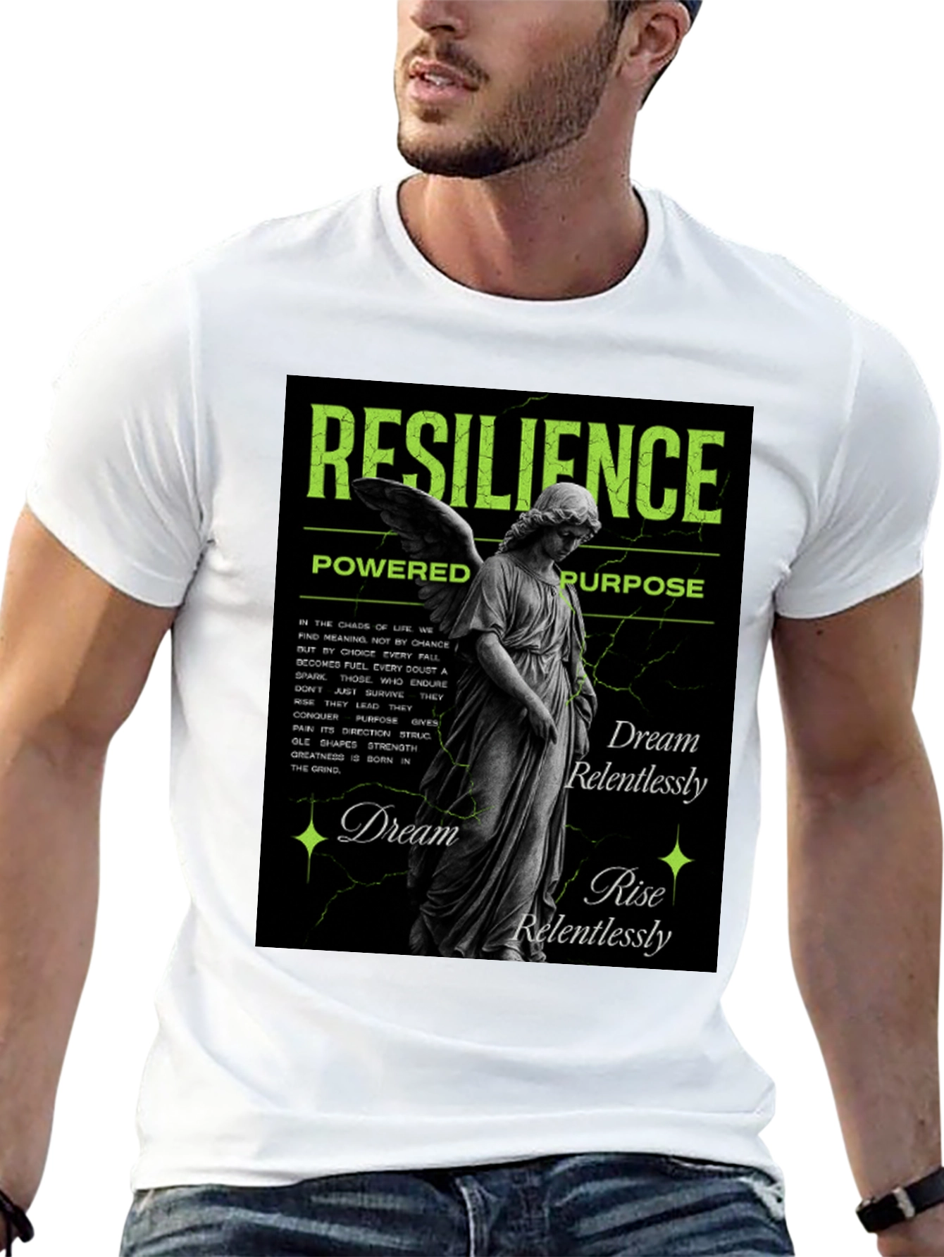 Resilience Angel Graphic T-Shirt - Dream Rise