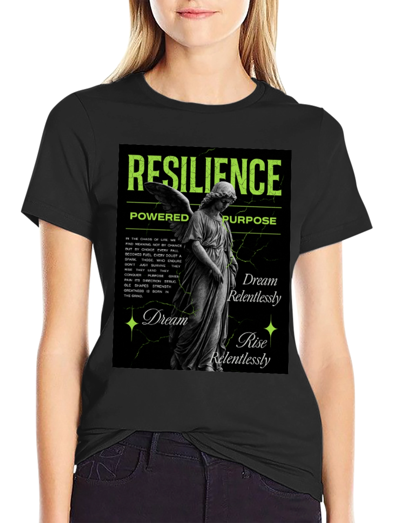 Resilience Angel Graphic T-Shirt - Dream Rise