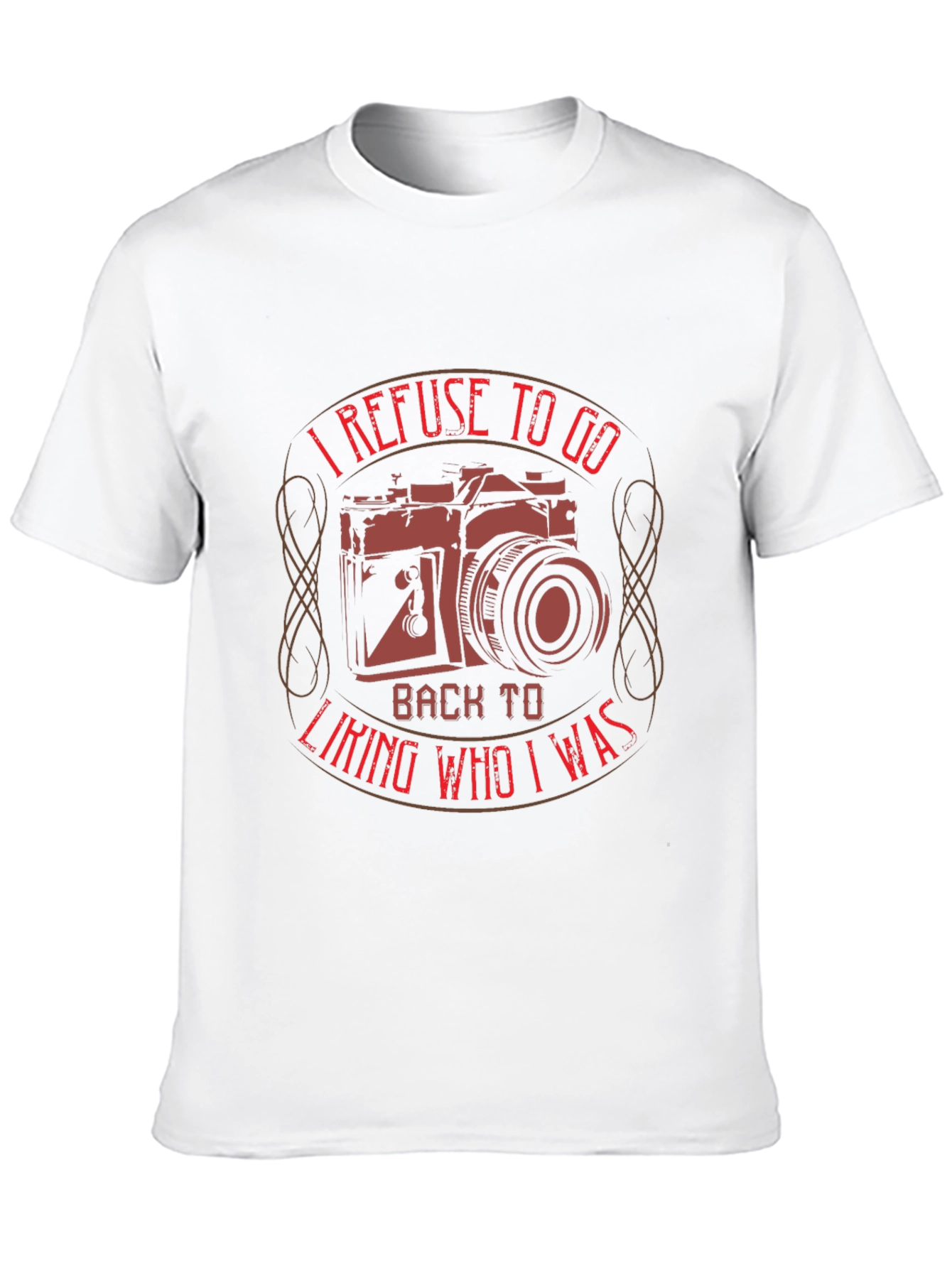 I Refuse To Go Back Camera Graphic Tee