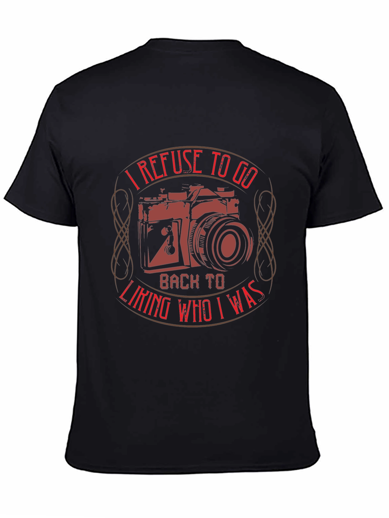 I Refuse To Go Back Camera Graphic Tee