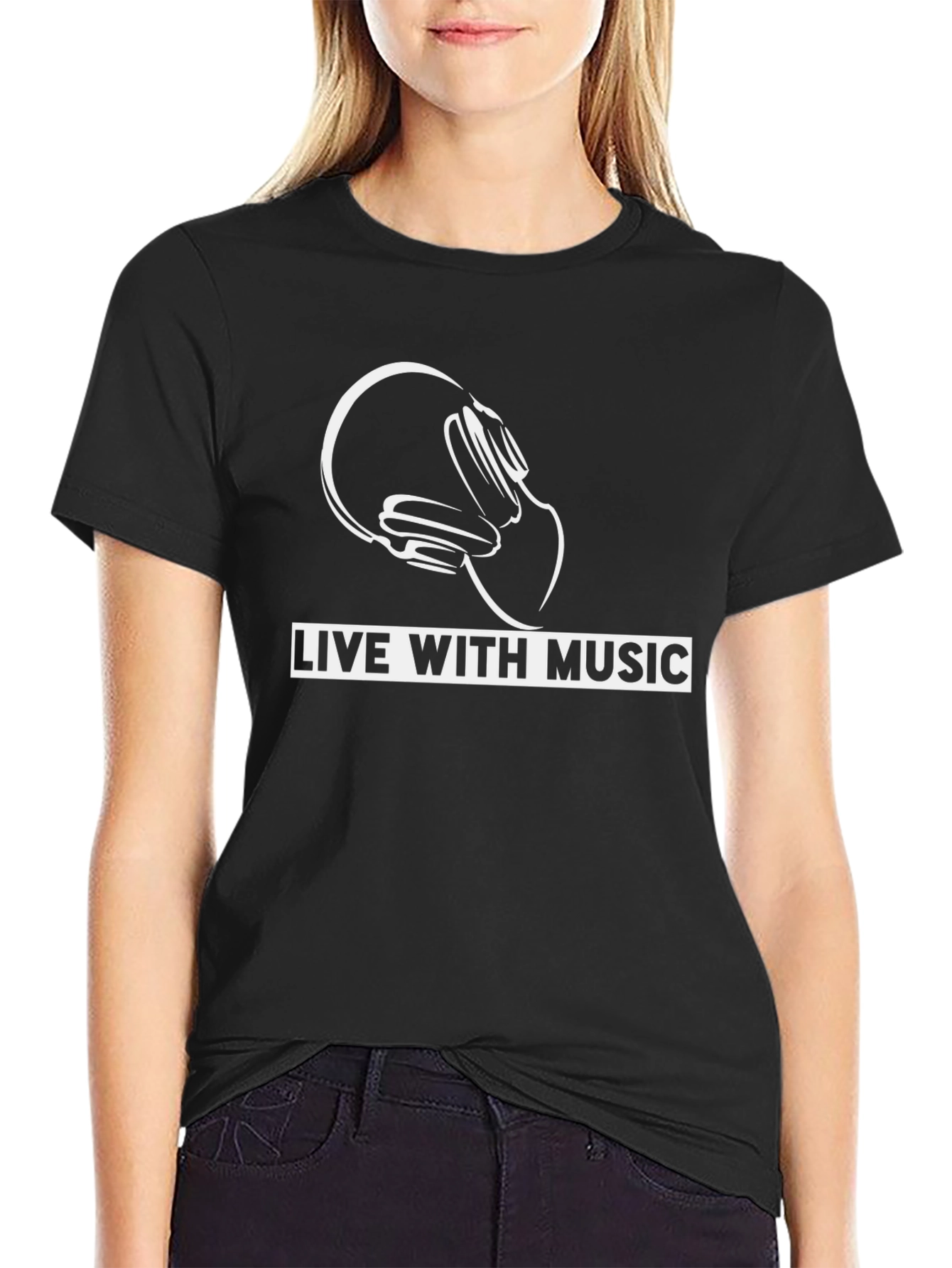 Live with Music Graphic T-Shirt