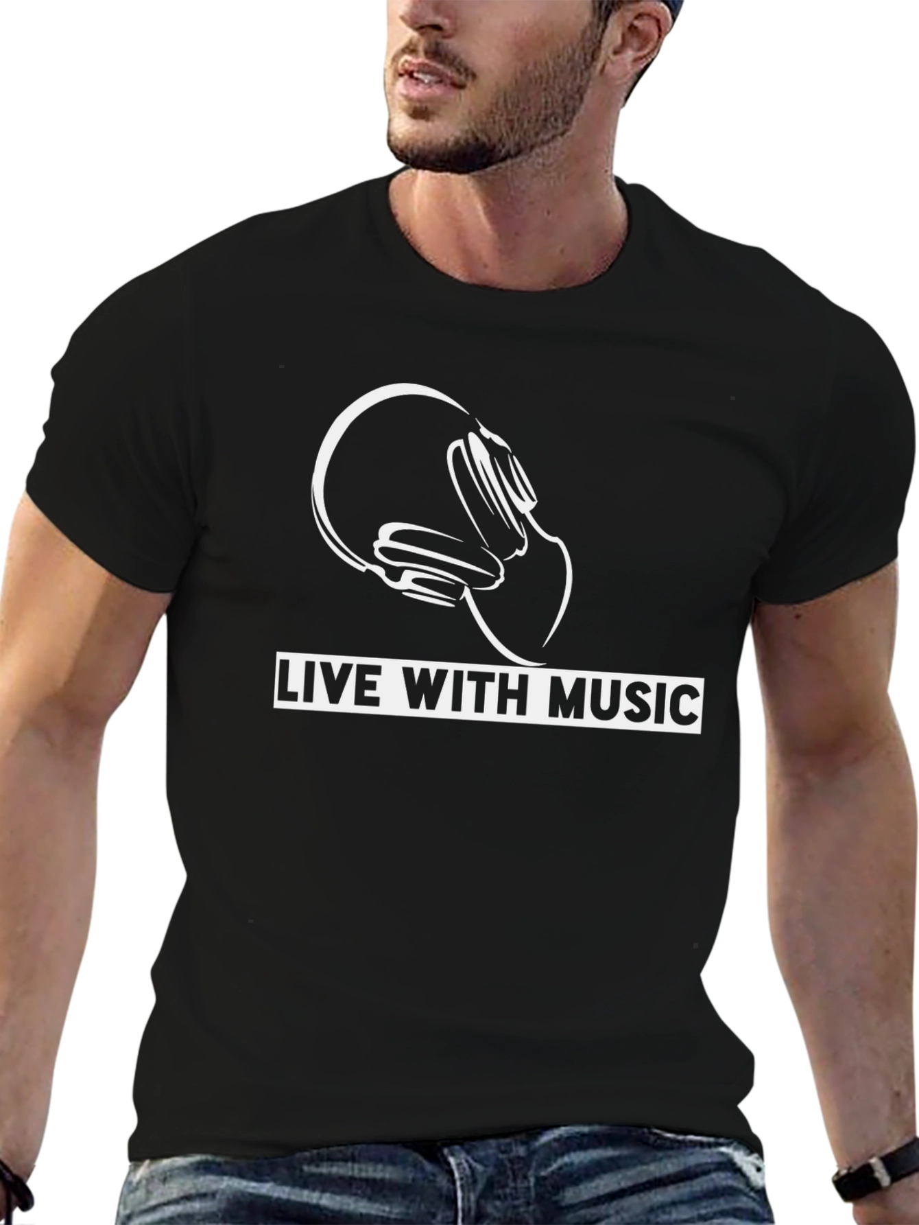 Live with Music Graphic T-Shirt