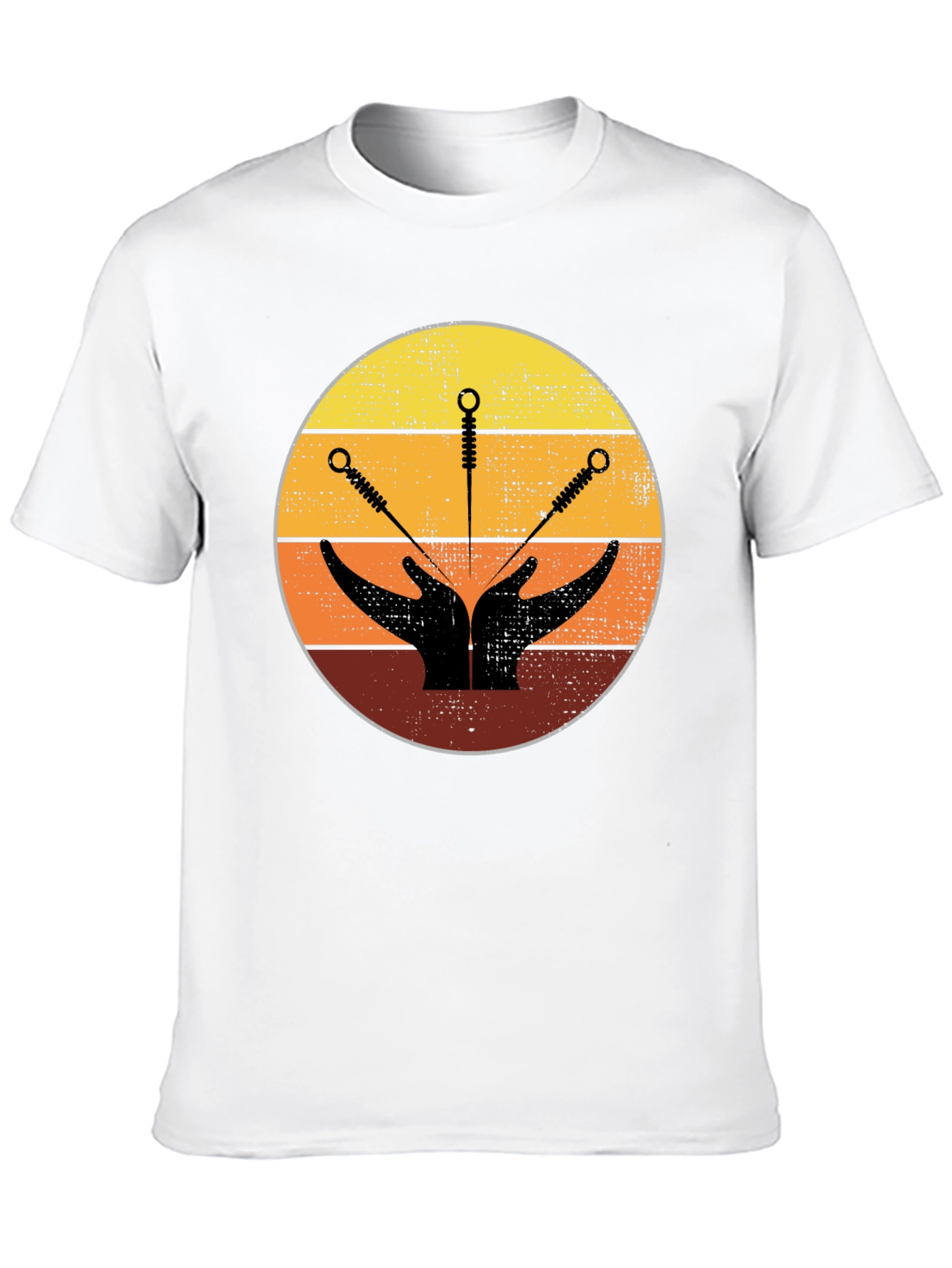 Acupuncture Hands Graphic Tee - Unisex Black T-Shirt
