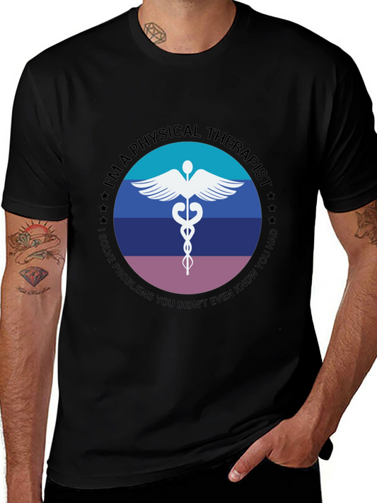 Physical Therapist T-Shirt - Medical Caduceus Design