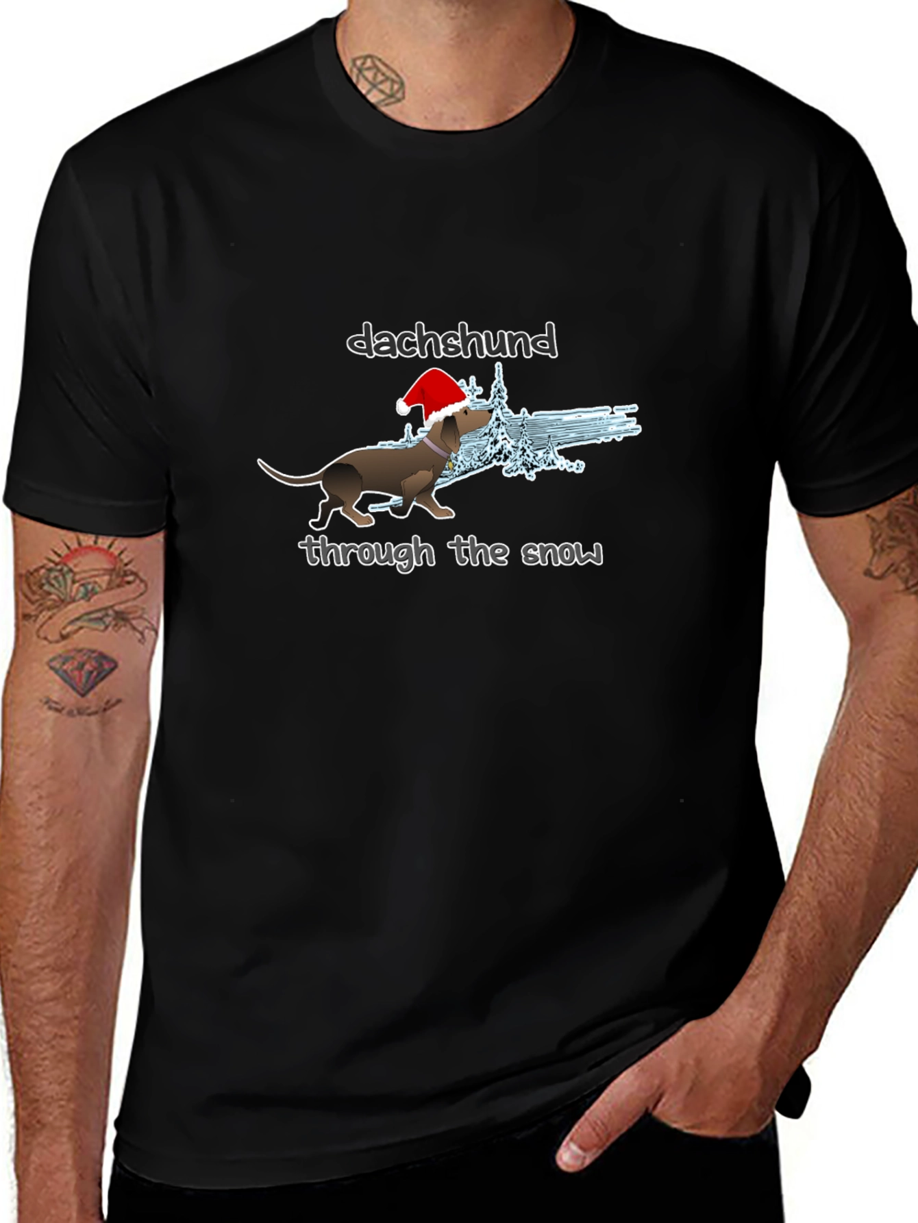 Dachshund Through the Snow Graphic Tee