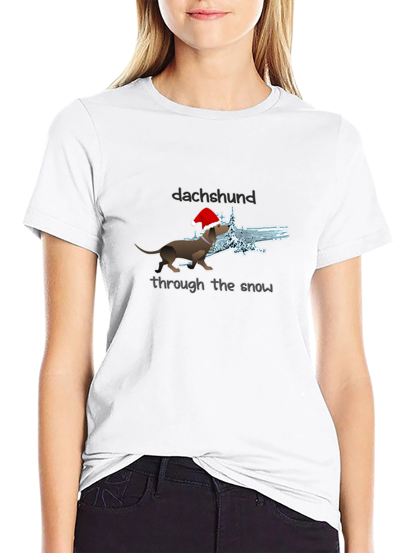 Dachshund Through the Snow Graphic Tee