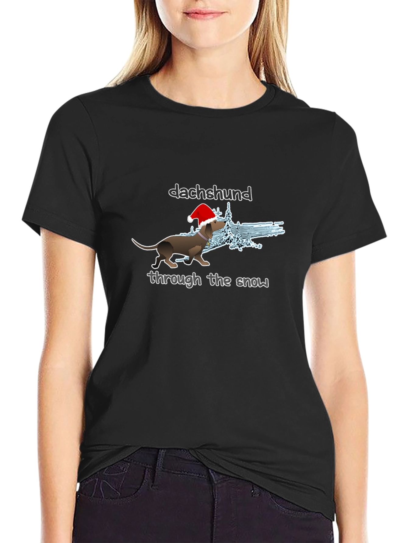 Dachshund Through the Snow Graphic Tee