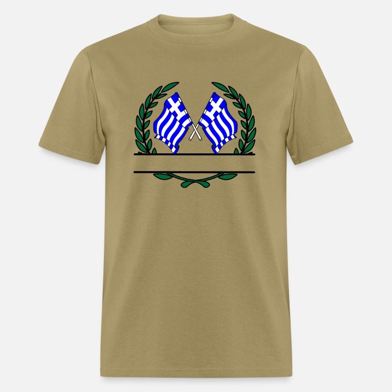 Flags Greece laurel wreath banner