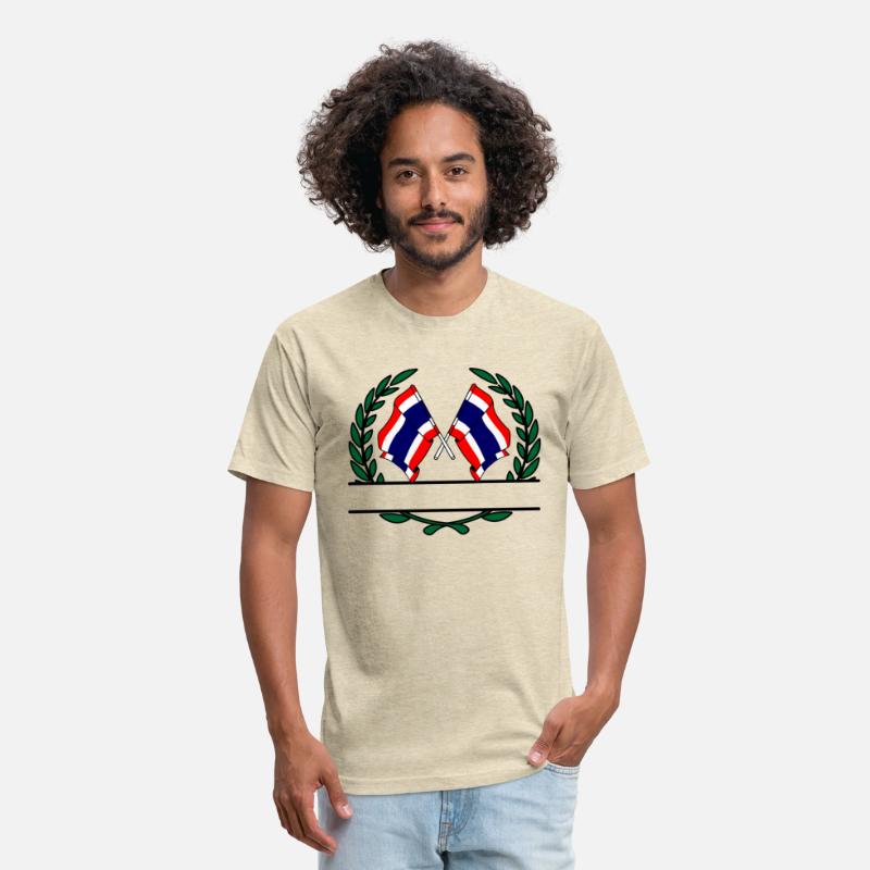 Flags Thailand laurel wreath banner