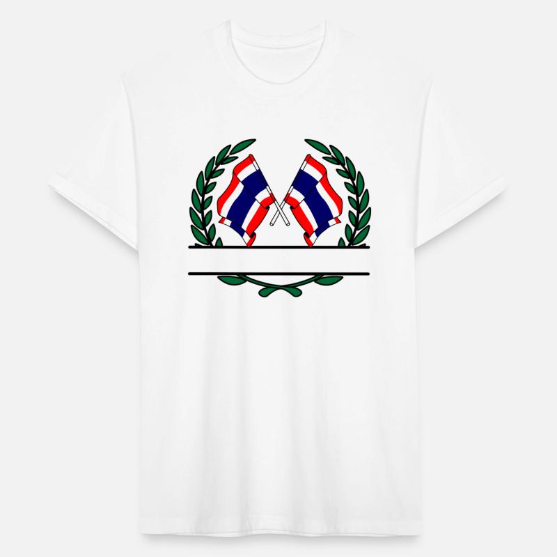 Flags Thailand laurel wreath banner