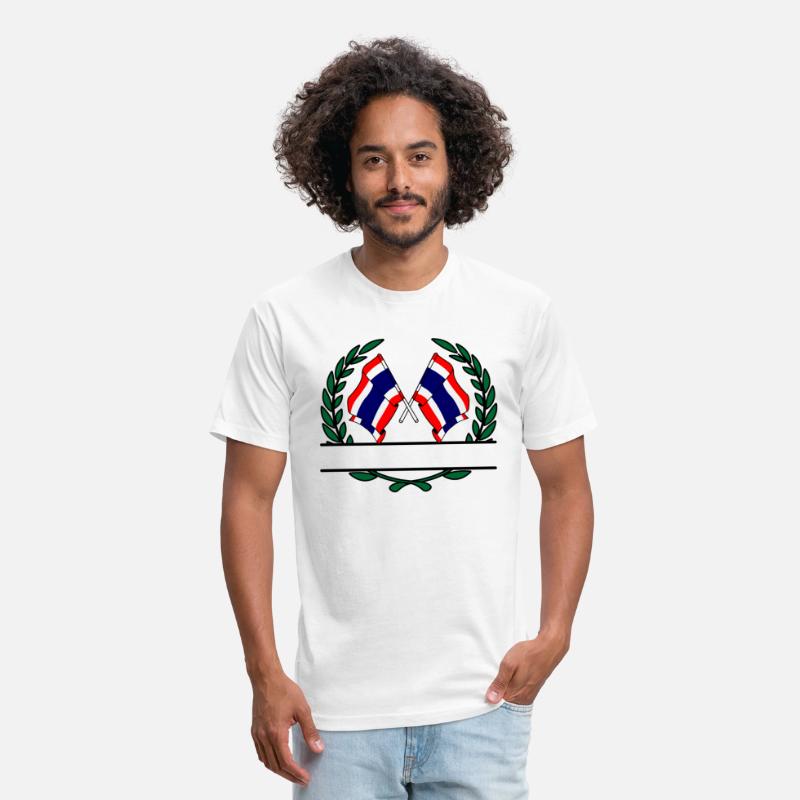 Flags Thailand laurel wreath banner